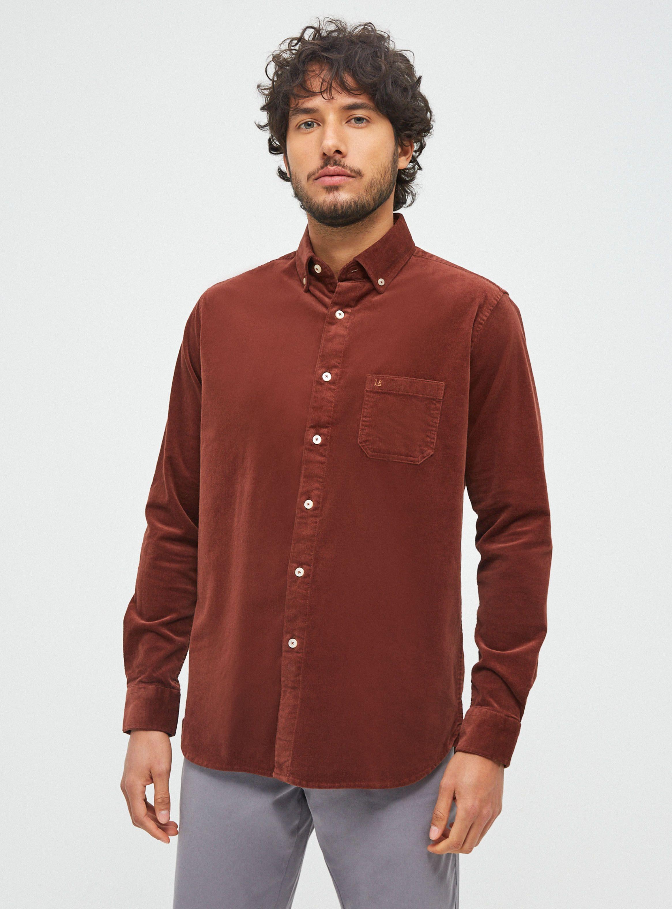 Camisa  Cotelé  Print Manga Larga-0