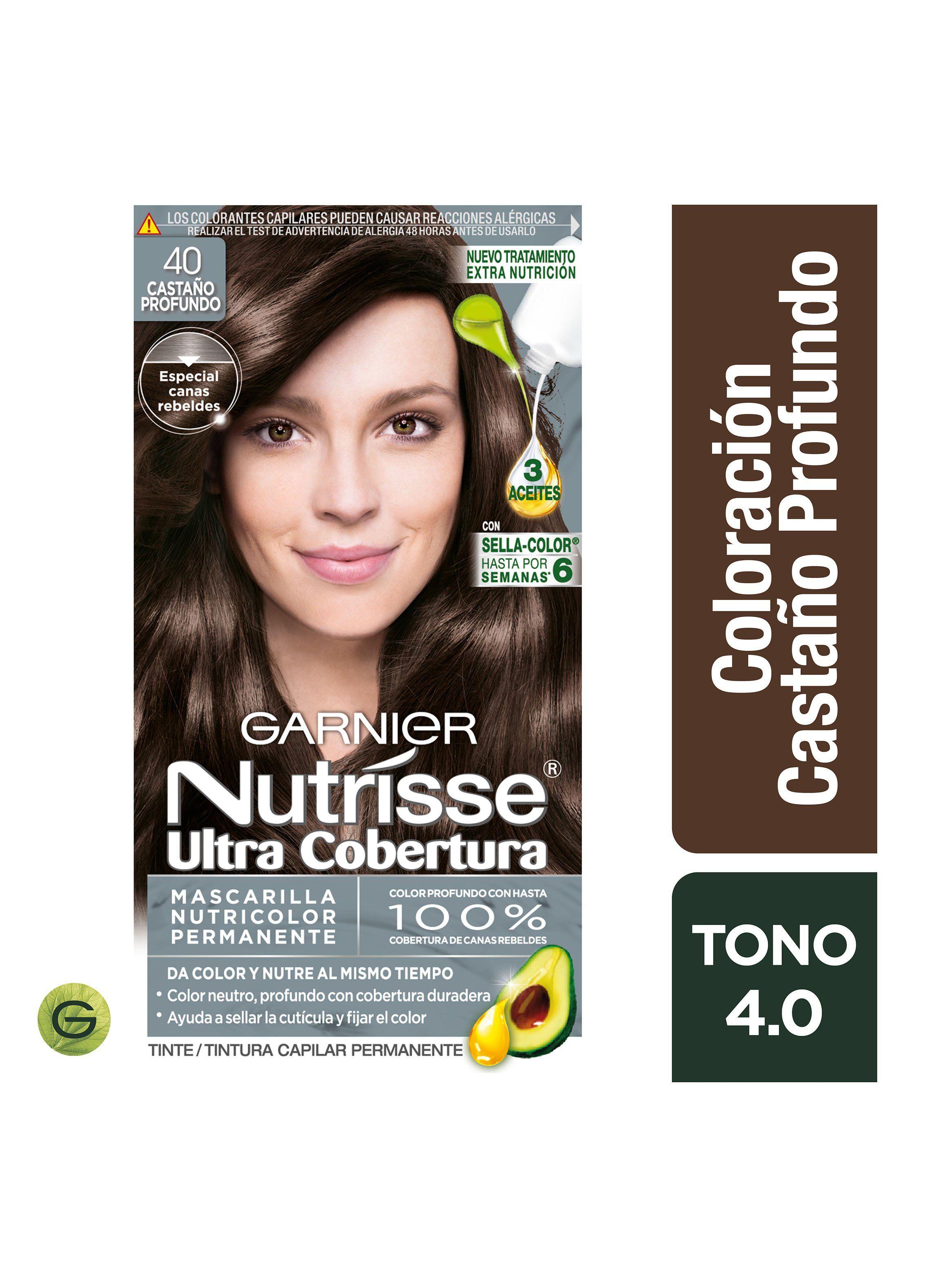 Tintura Garnier Nutrisse Ultra Cobertura 40 Castaño Profundo-2