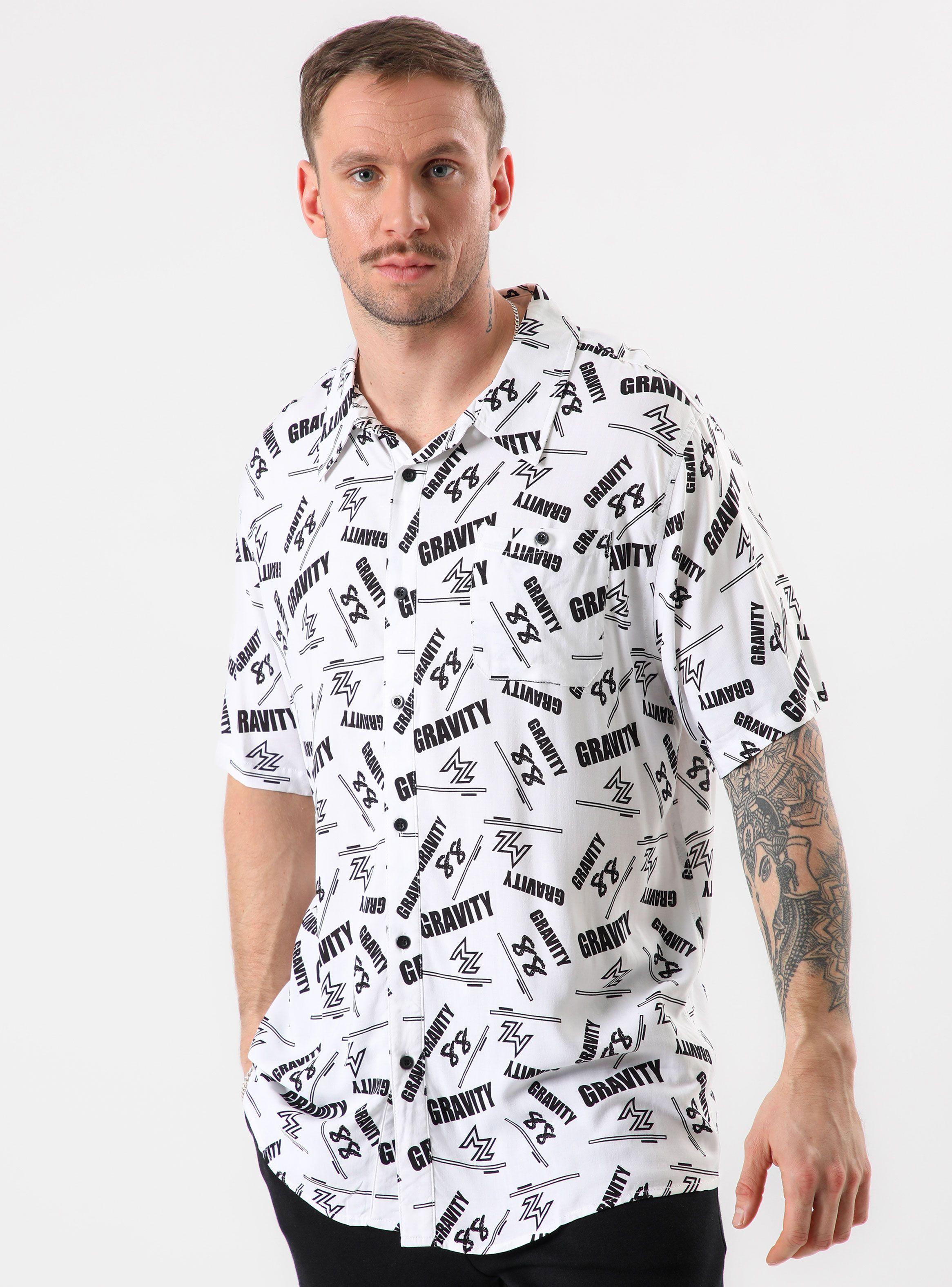 Camisa Manga Corta Negro Full Print Meta X Metalinguistica-2