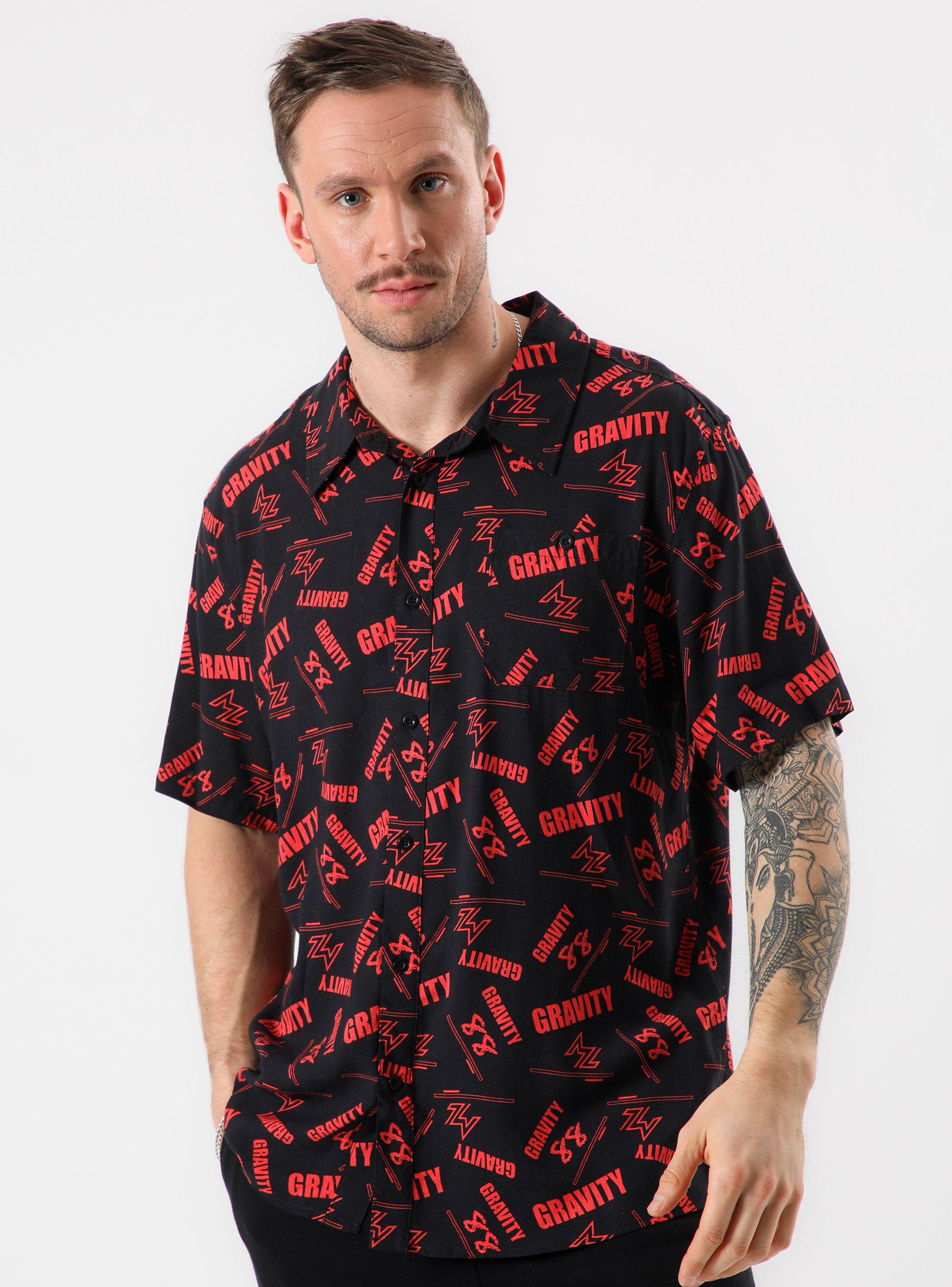 Camisa Manga Corta Negro Full Print Meta X Metalinguistica-0