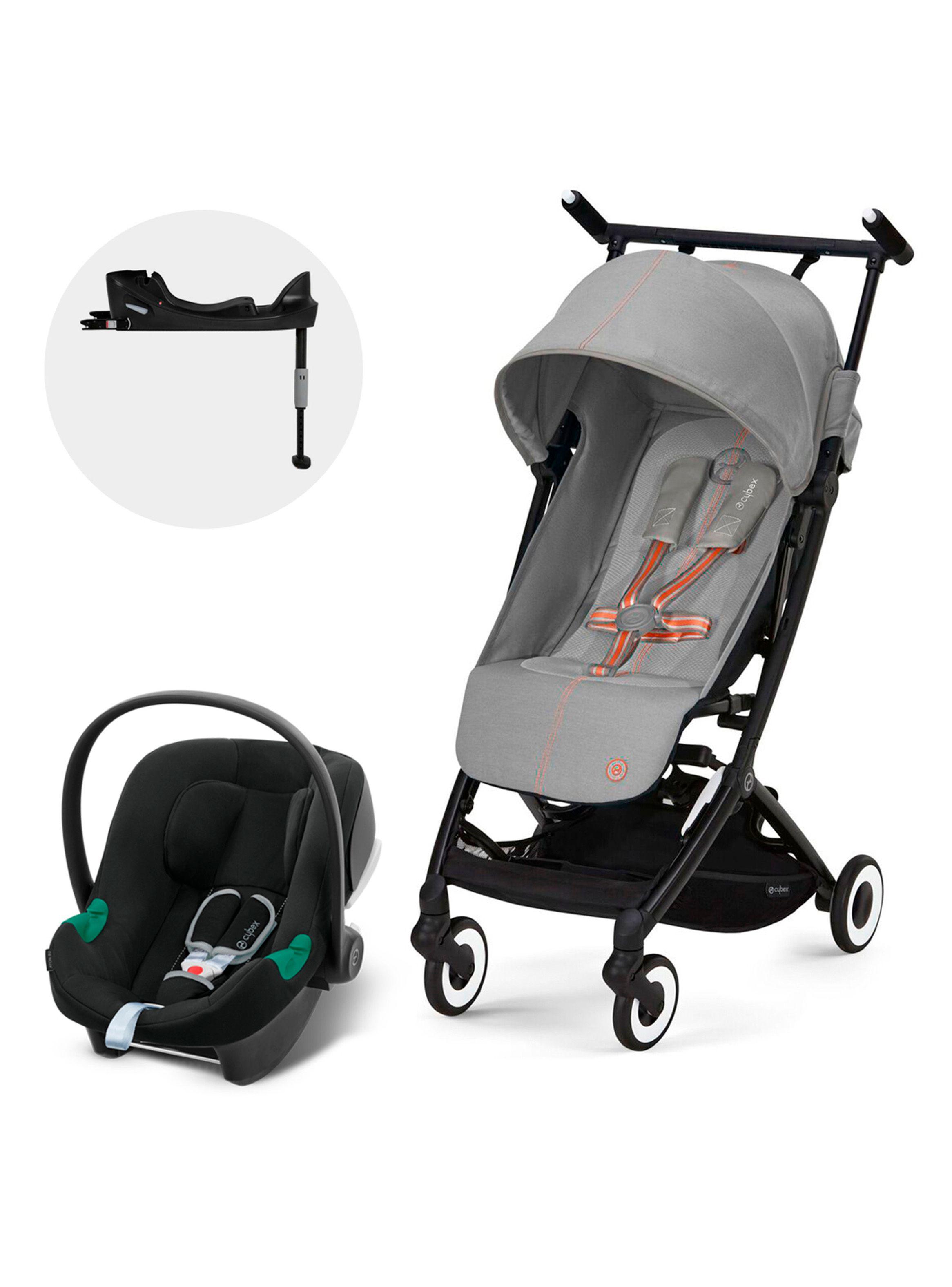 Coche Travel System Libelle Gris y Silla Aton B2-0