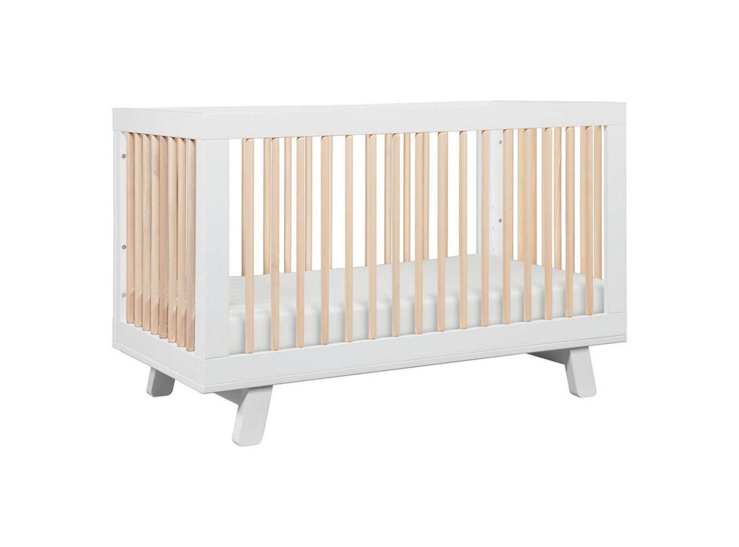 Cuna Hudson 3 en 1 Blanca con Madera-2