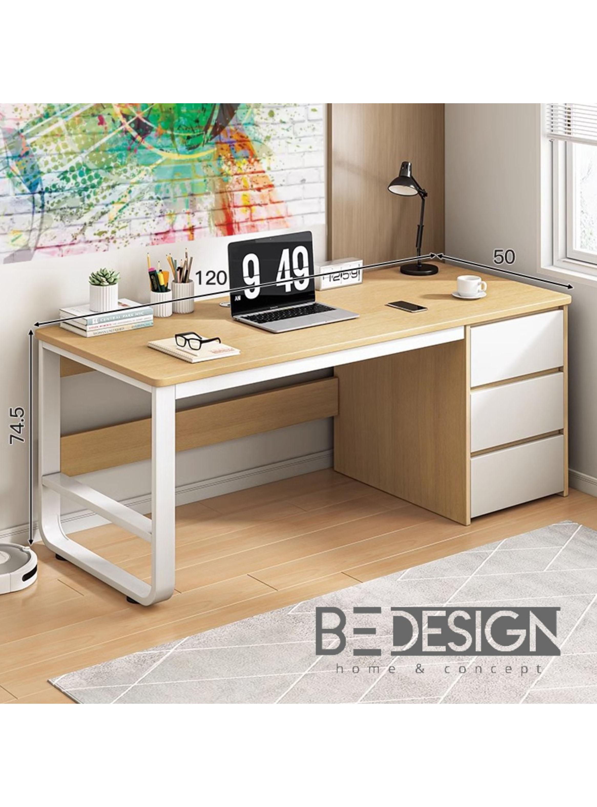 Escritorio Ejecutivo Metal Beige/Blanco-1