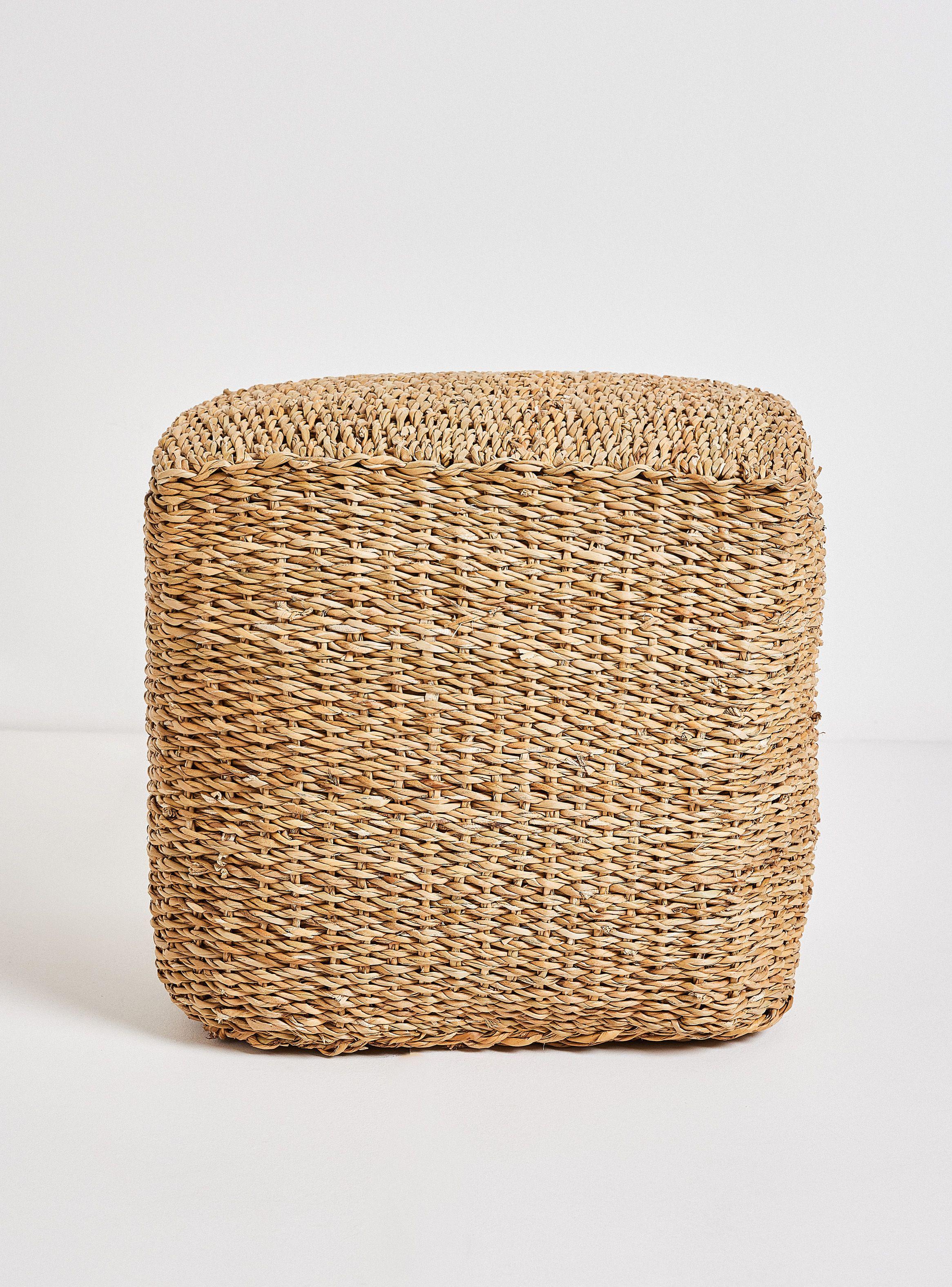 Pouf Cuadrado Natural 40 x 40 cm-0