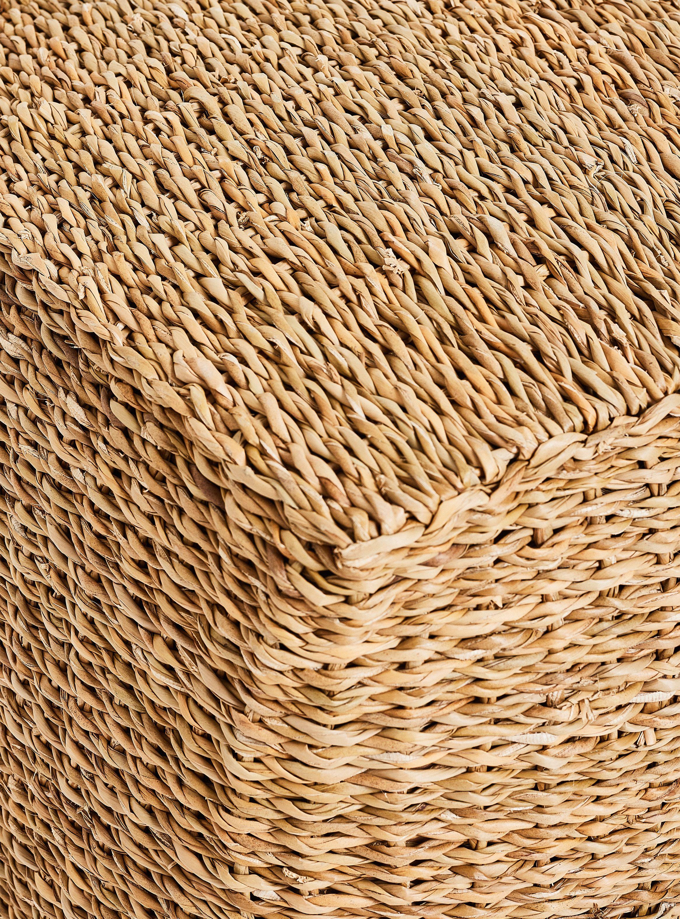 Pouf Cuadrado Natural 40 x 40 cm-2