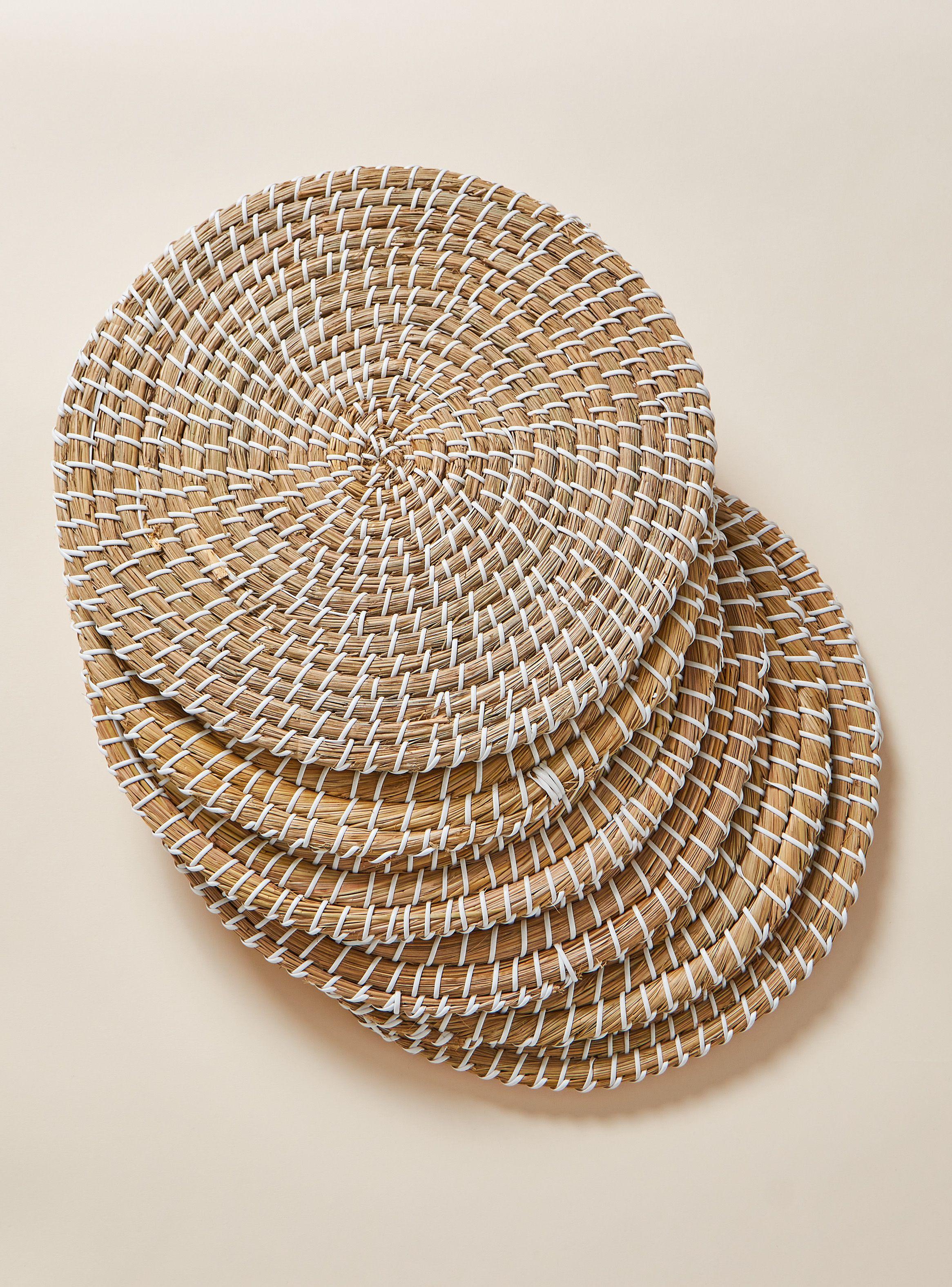 Pack 6 Individuales Natural Blanco 35 cm-0