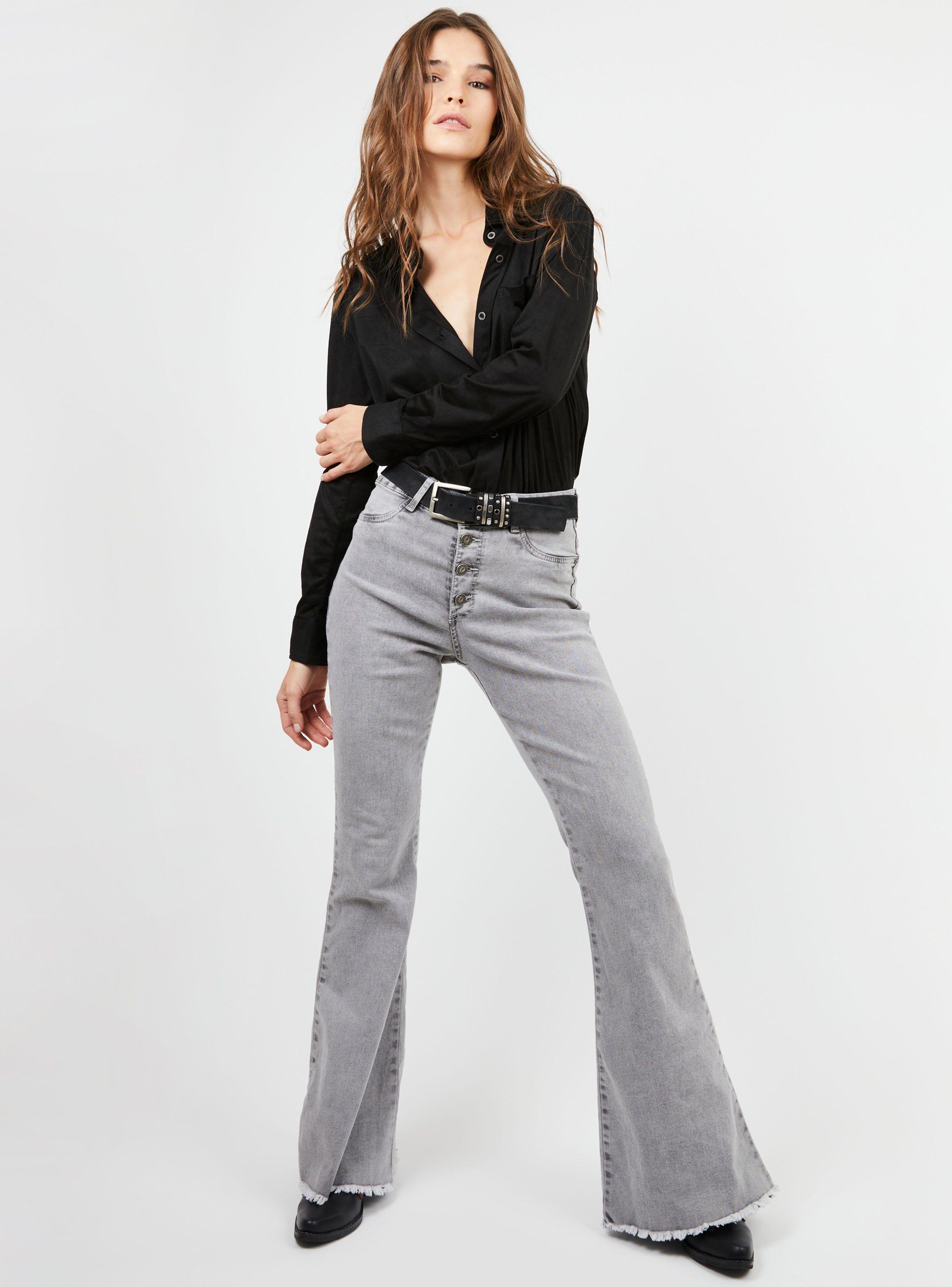 Jeans Romina Tiro Alto Gris-2