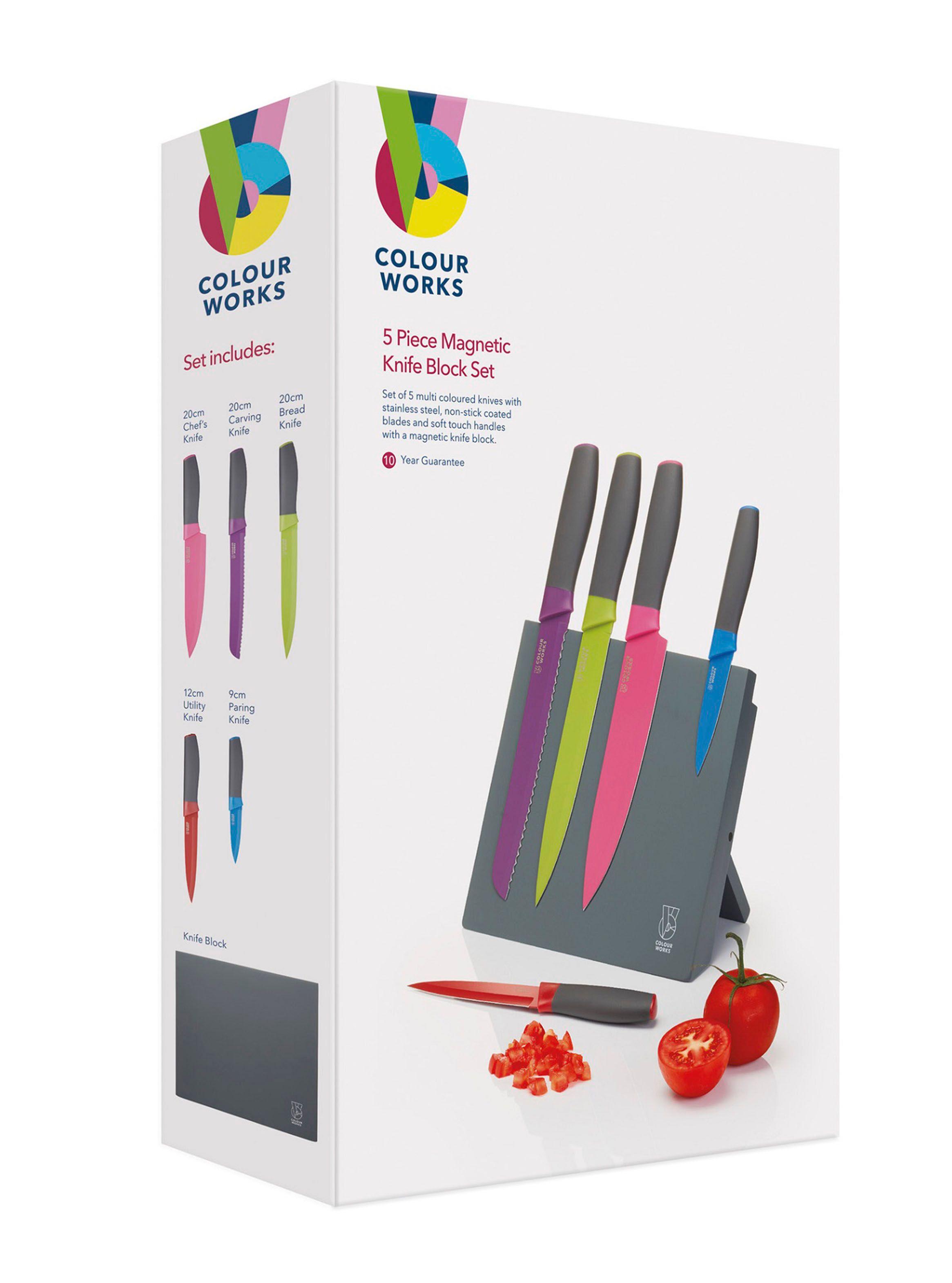 Set Kitchen Craft Cuchillos Base Magnética Colourworks-1