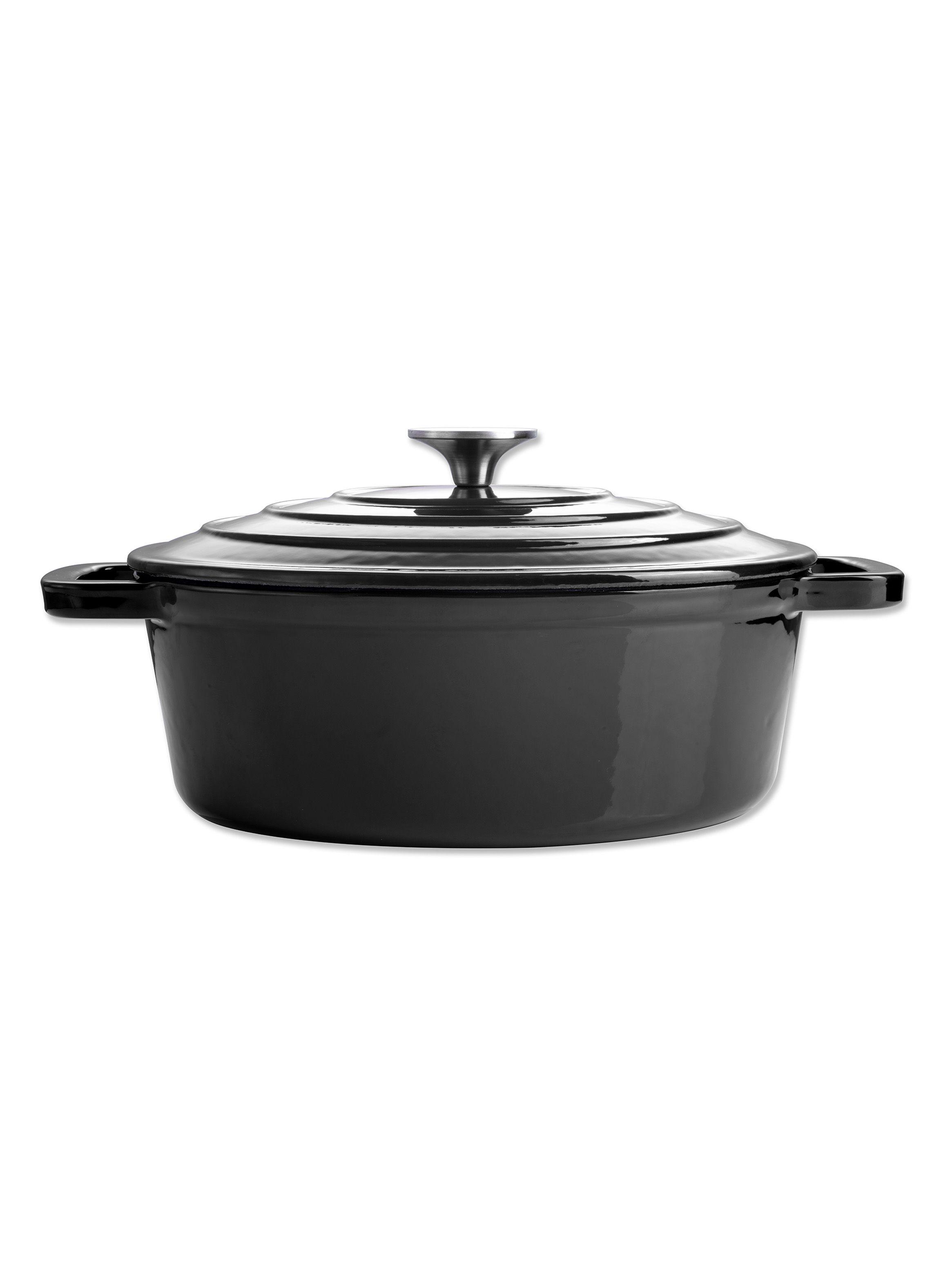 Olla Oval Ferro 28 cm Negro-0
