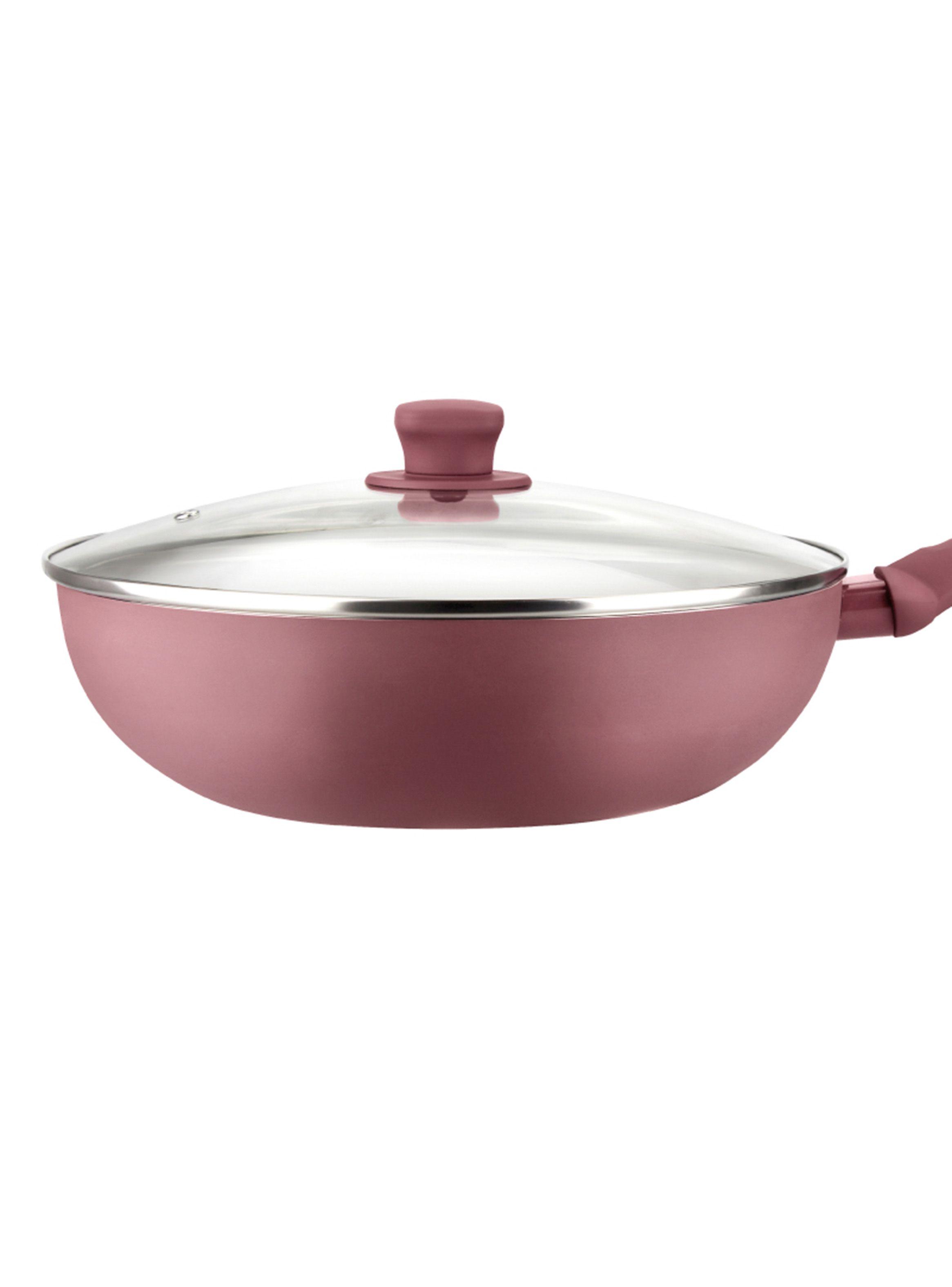 Wok 28 cm Spring Granate con Tapa Marmicoc-1