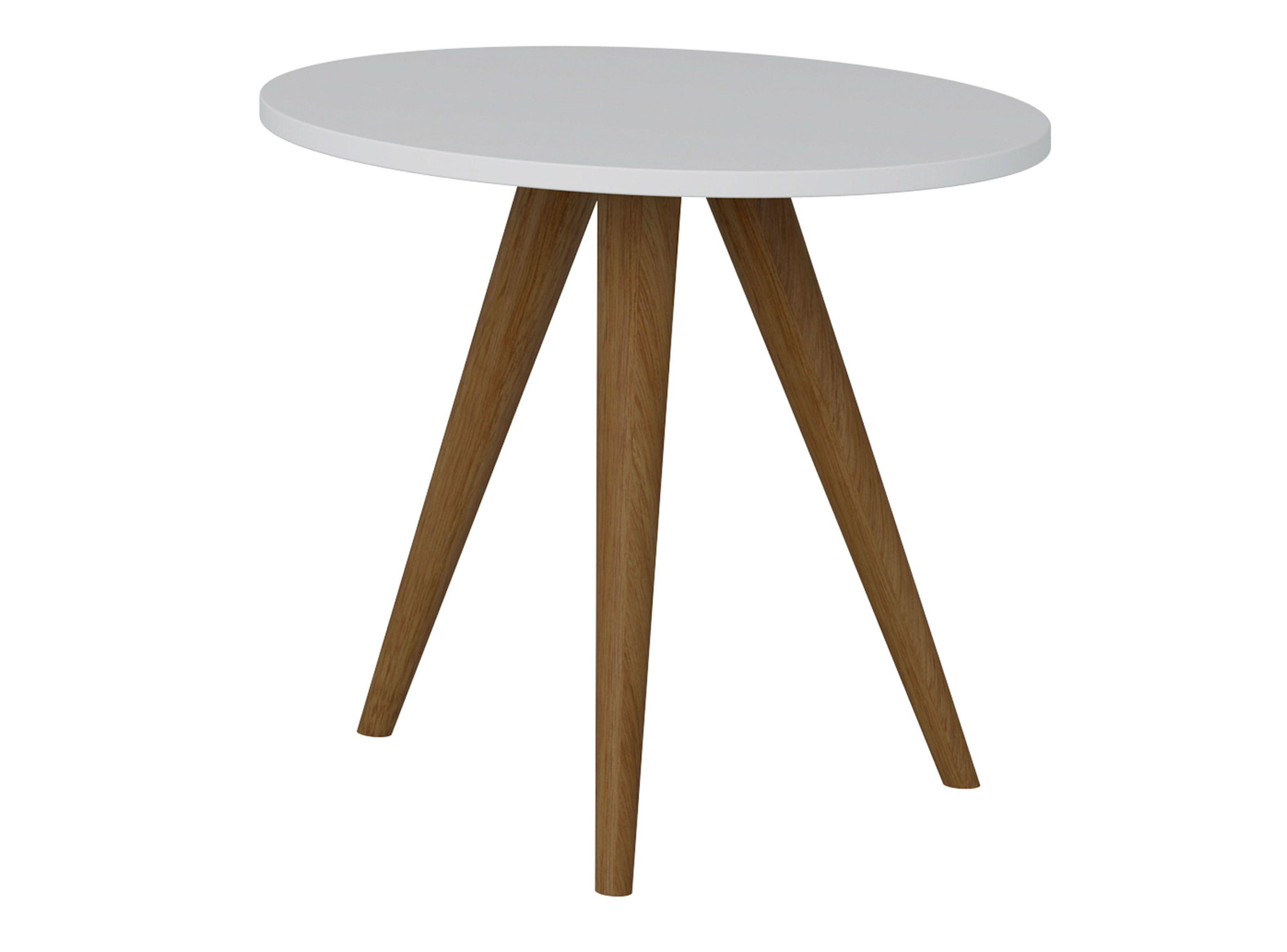 Mesa Ovalada Retro Blanca-0