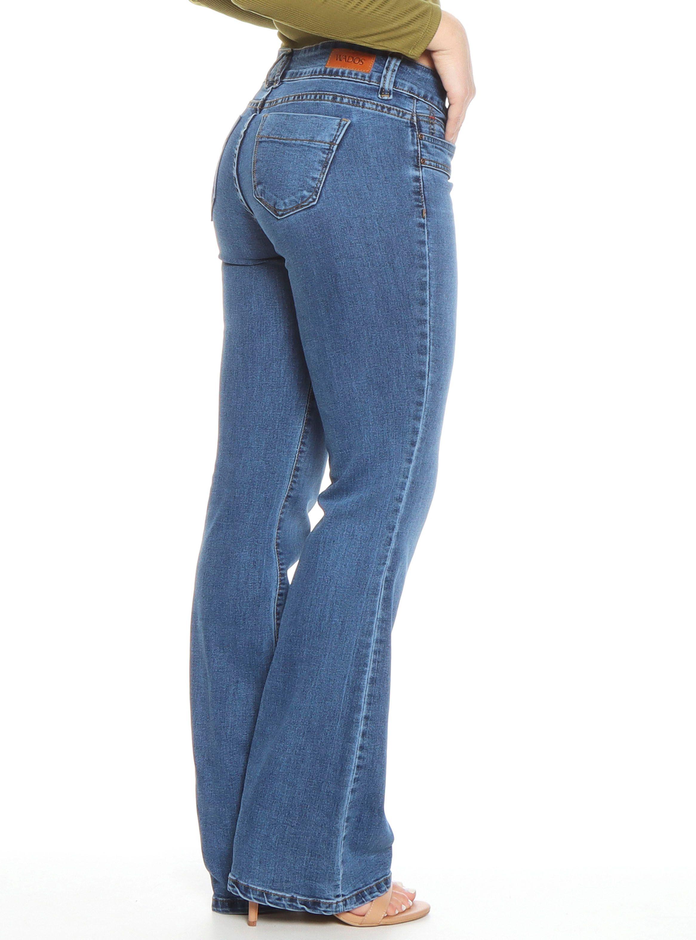 Jeans Flare Tiro Bajo 2 Botones-1