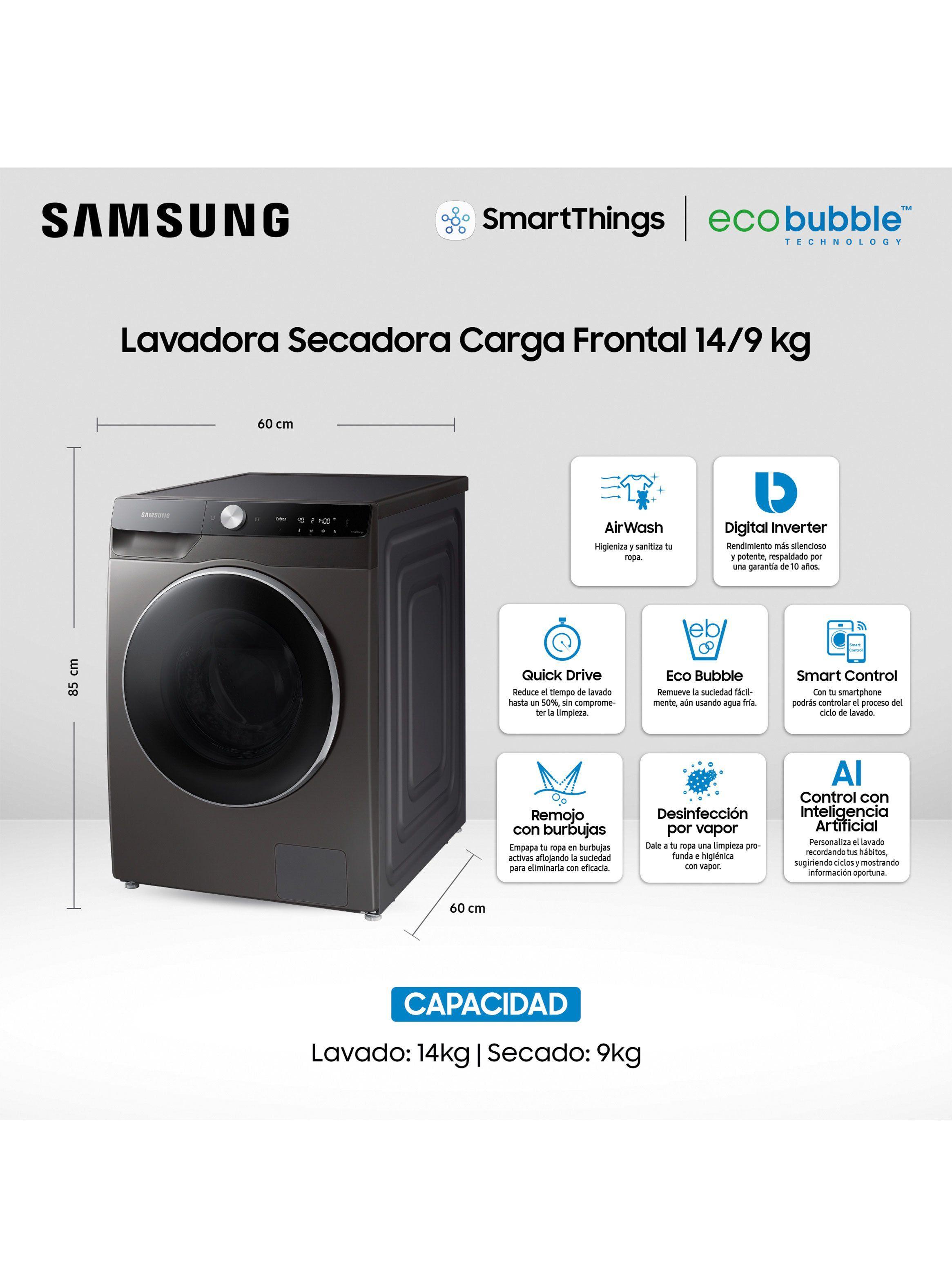 Lavadora-Secadora de Carga Frontal 14/9 kg con AI Control WD14TP04DSX/ZS-1