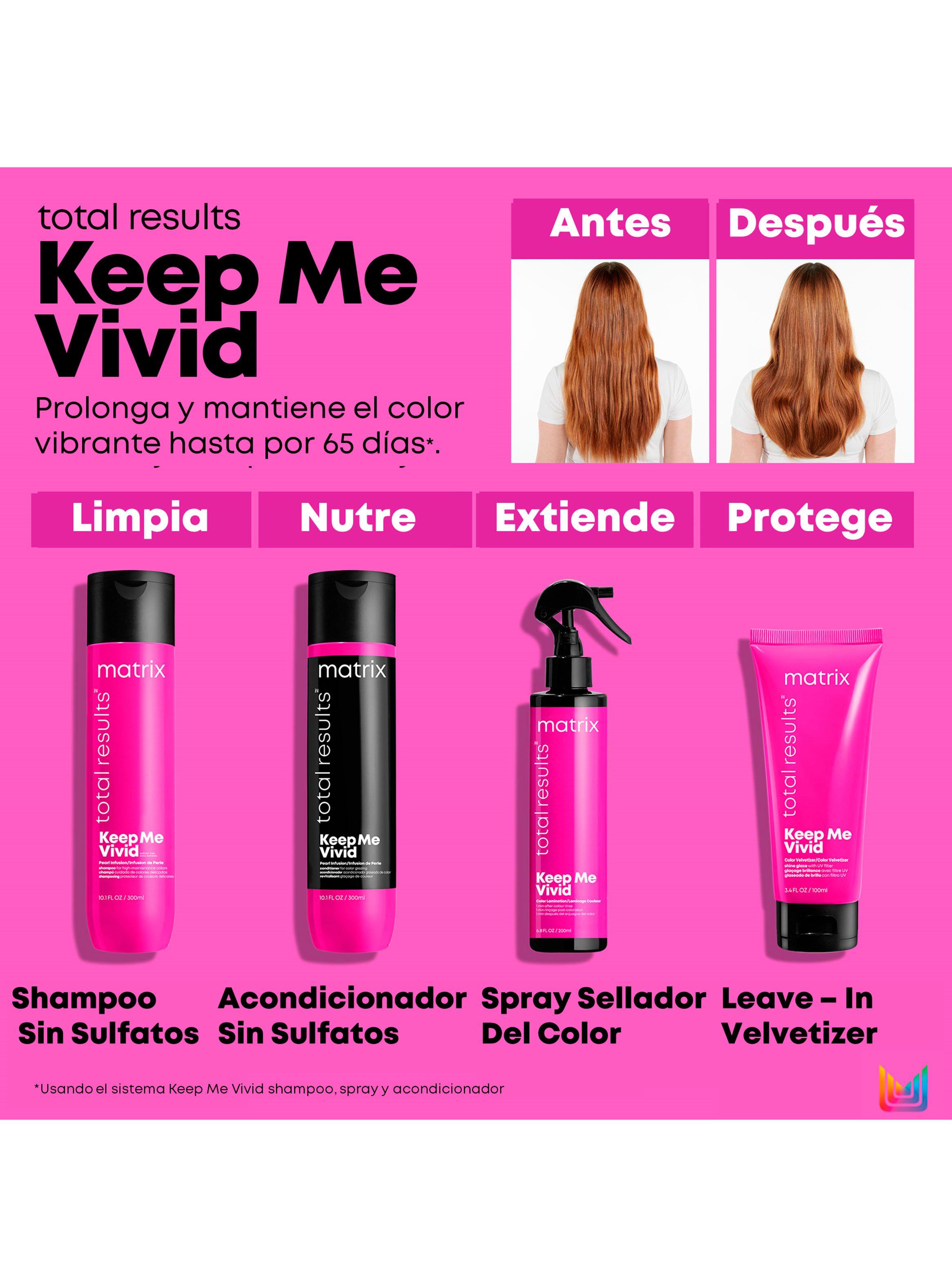 Set Cuidado Del Color Keep Me Vivid Shampoo Sin Sulfatos 300 ml +