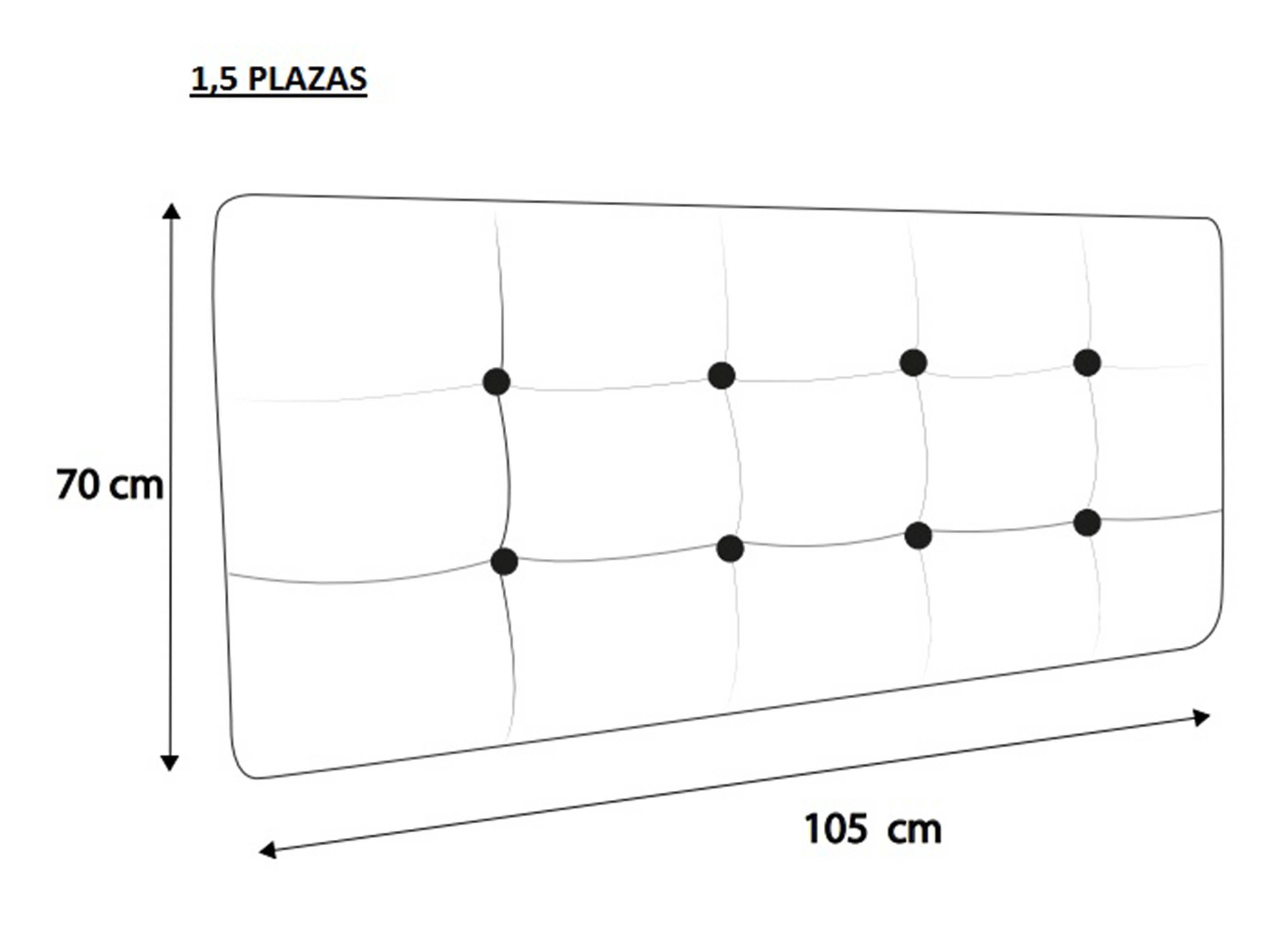 Respaldo Capitone 1.5 Plazas Alicante Tela Beige-1