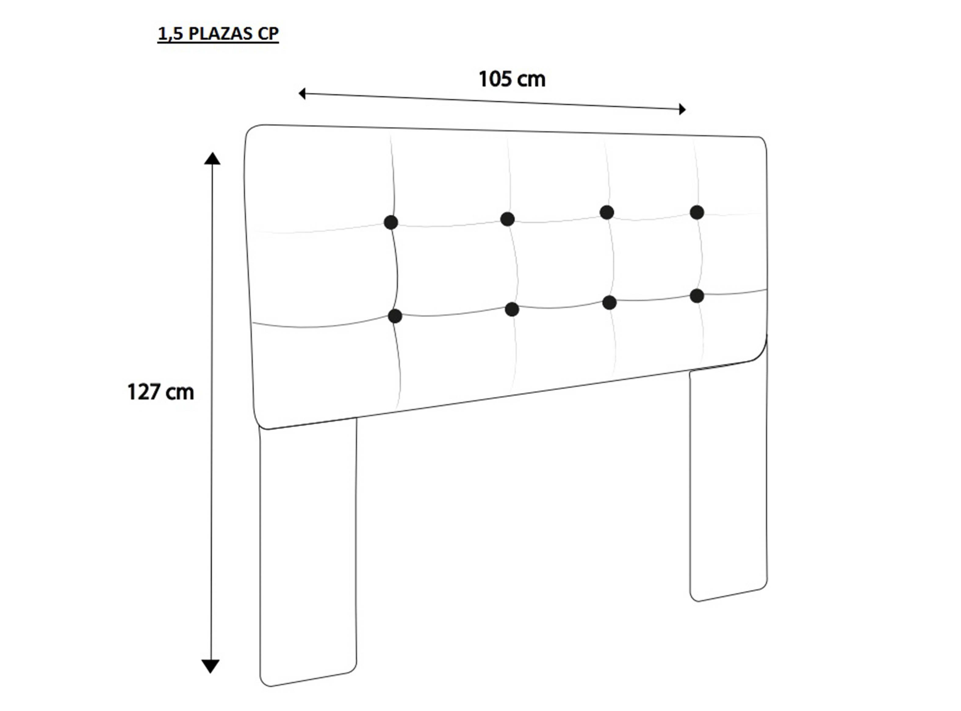 Respaldo Capitone 1.5 Plazas Alicante Patas Chocolate-1