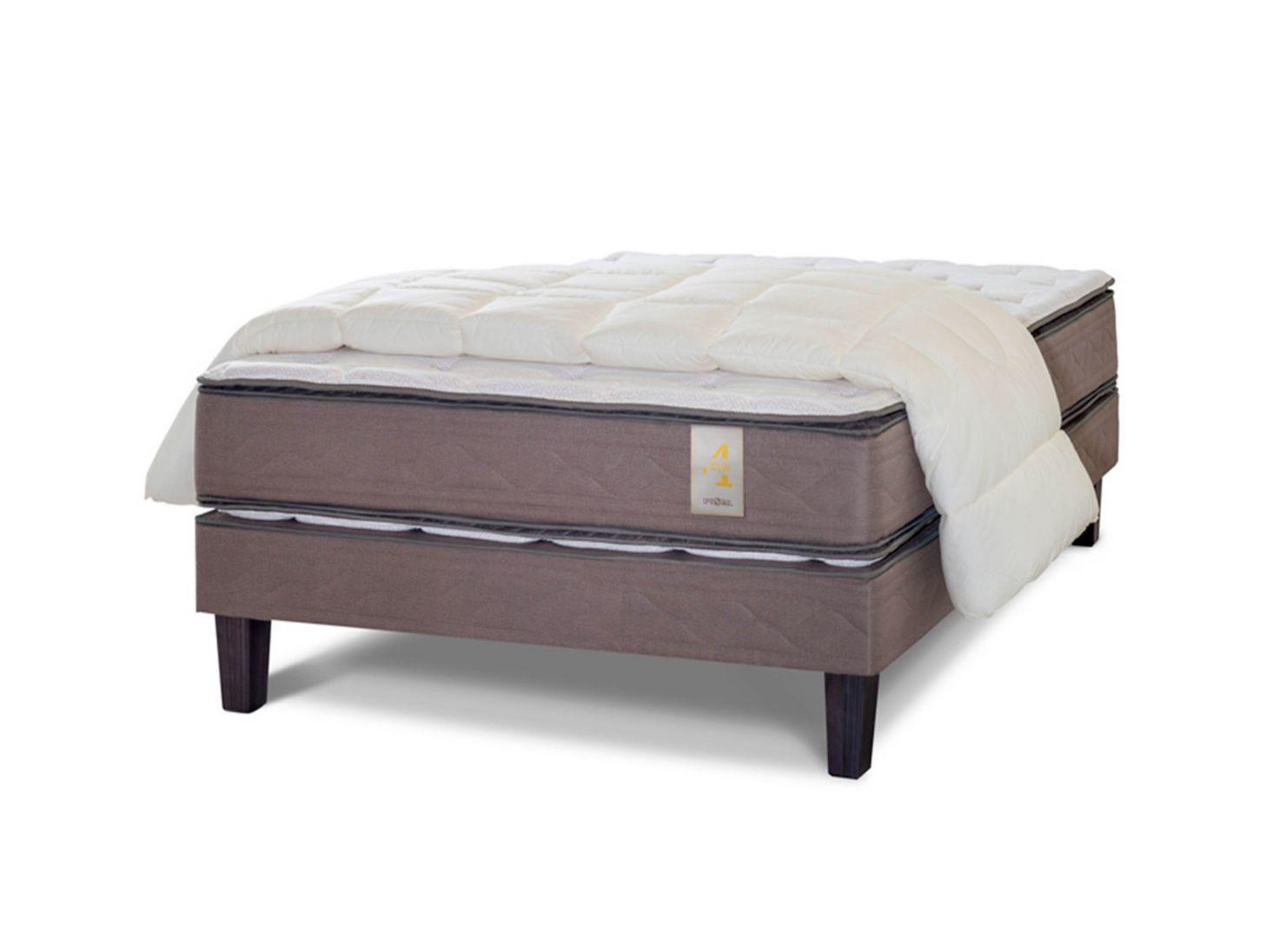 Cama Europea New Style 4 2 Plazas + Plumón-0