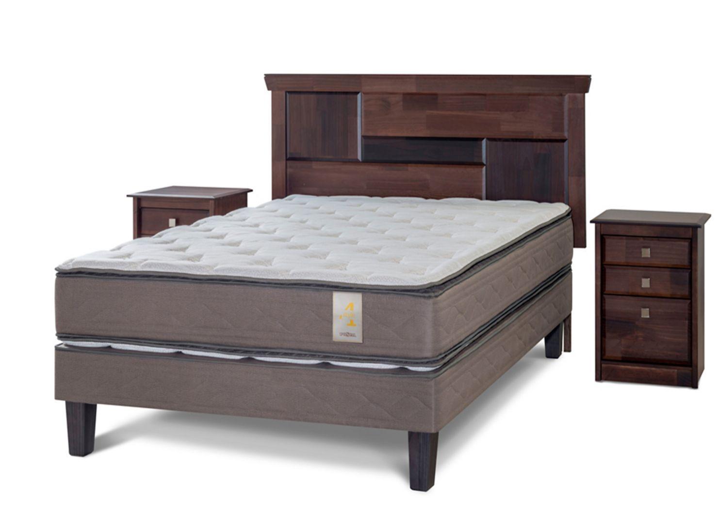 Cama Europea New Style 4 2 Plazas + Set Doménico-0