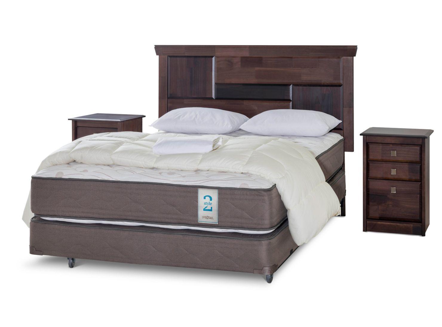 Box Spring New Style 2 2 Plazas + Set Doménico + Set Textil-0