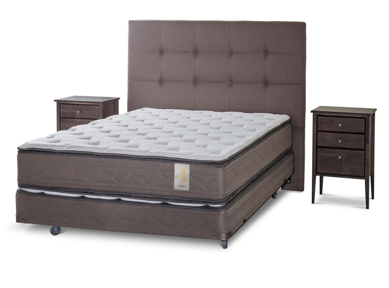 Box Spring New Style 4 2 Plazas + Set Issey-0