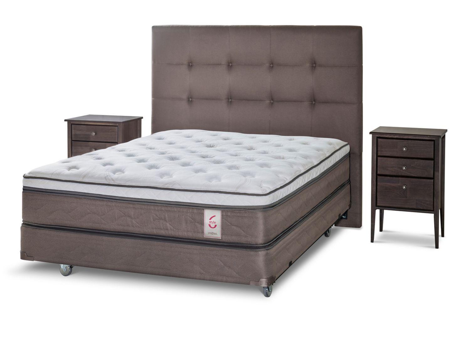 Box Spring New Style 6 2 Plazas + Set Issey-0