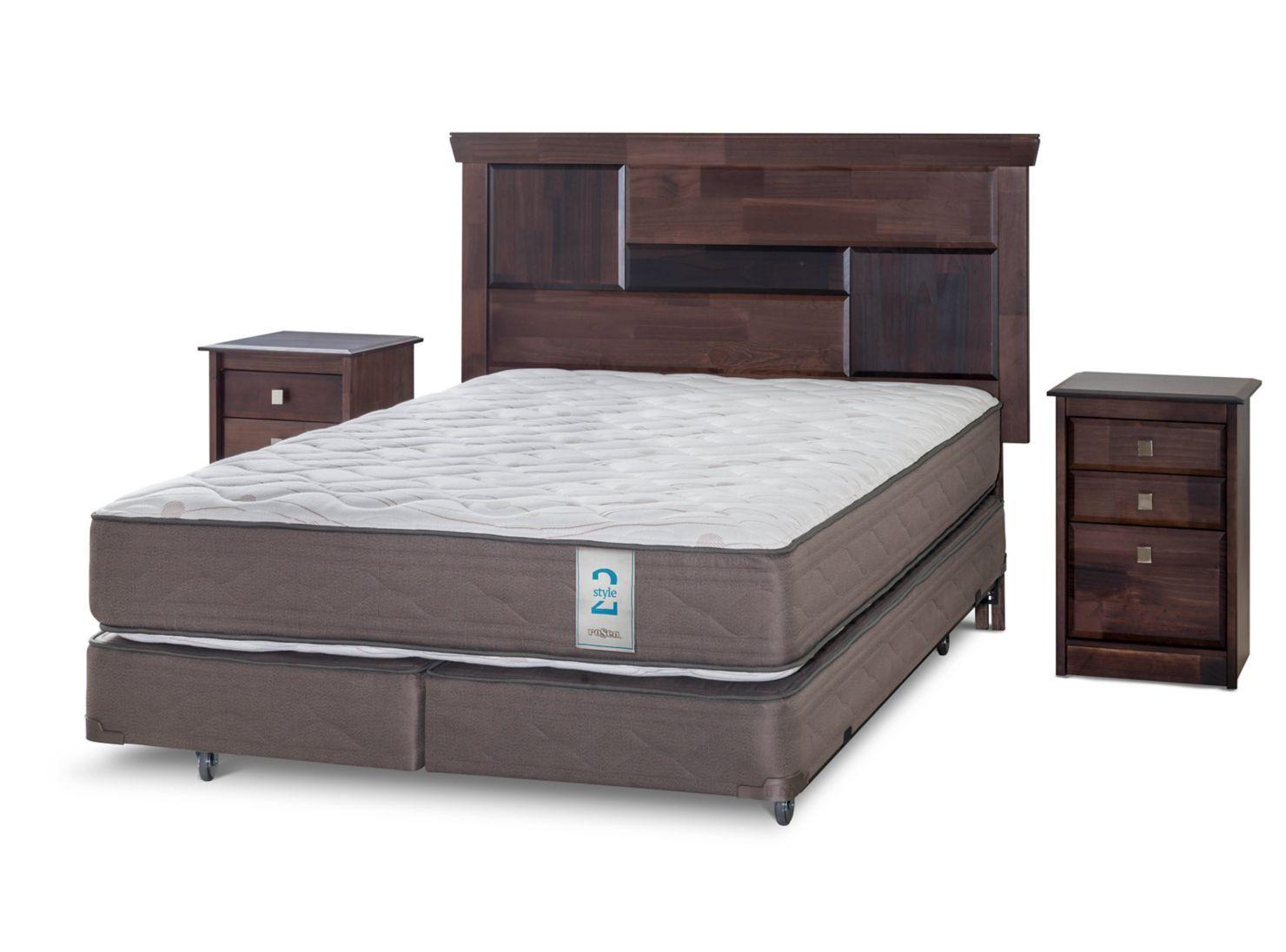 Box Spring New Style 2 2 Plazas Base Dividida + Set Doménico-0