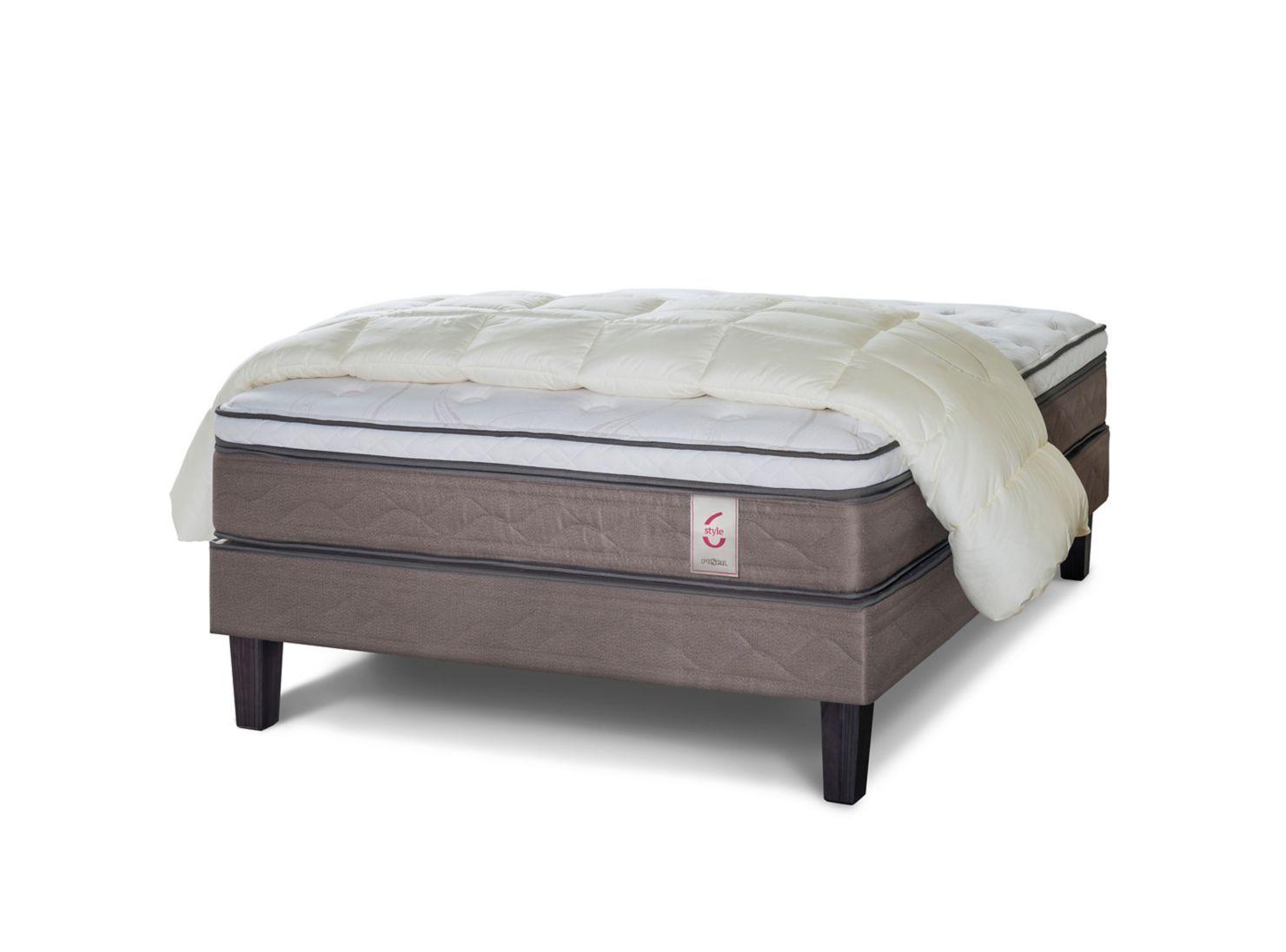 Cama Europea New Style 6 2 Plazas + Plumón-0