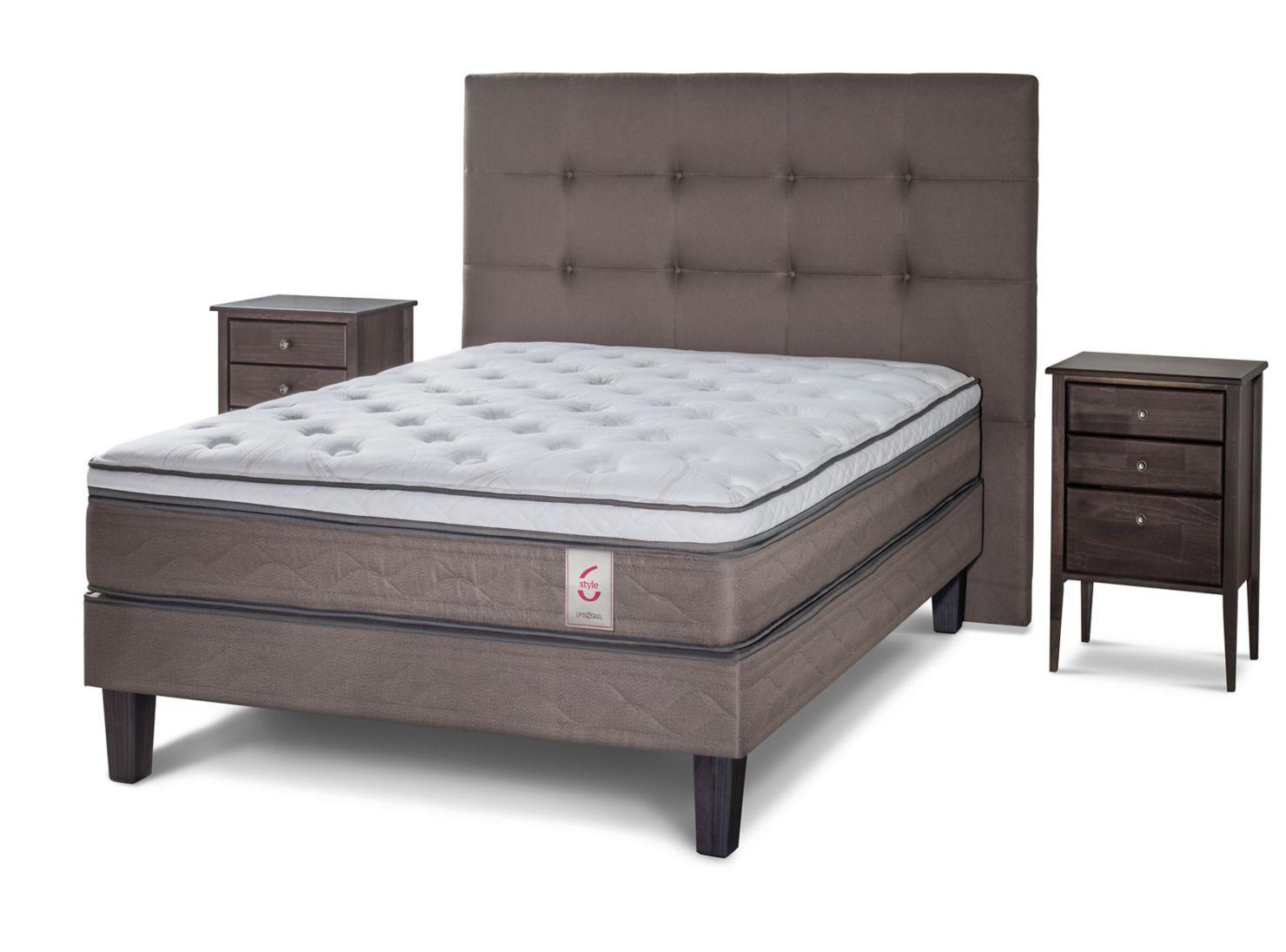 Cama Europea New Style 6 2 Plazas + Set Issey-0
