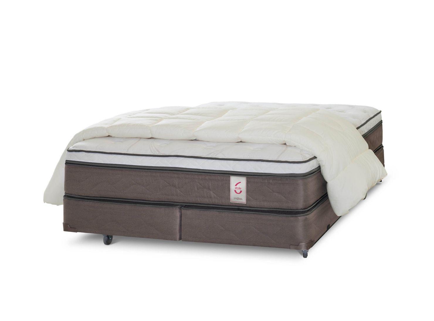 Box Spring New Style 6 2 Plazas BD + Plumón-0