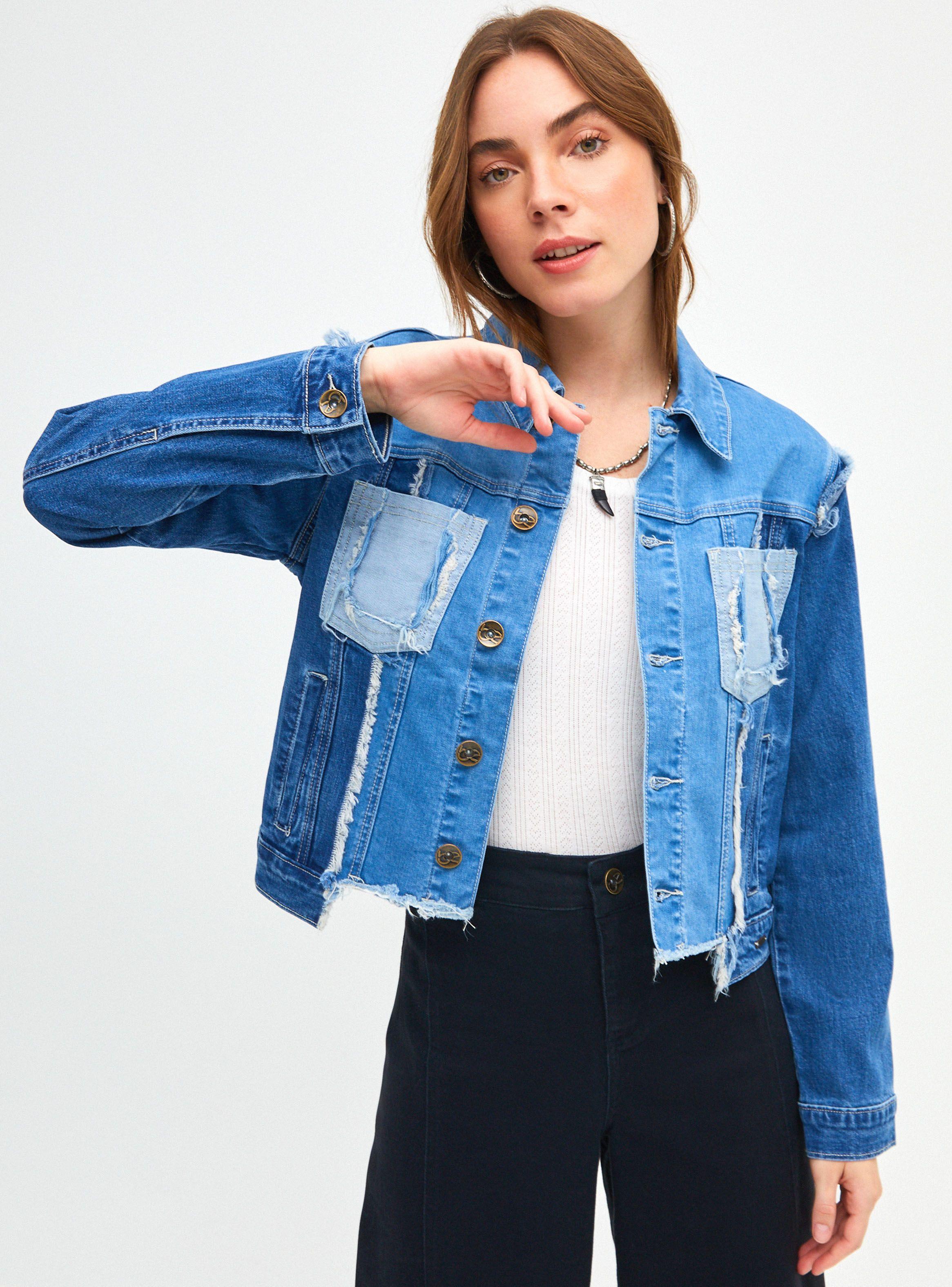 Chaqueta Bicolor Trucker Jacket-0
