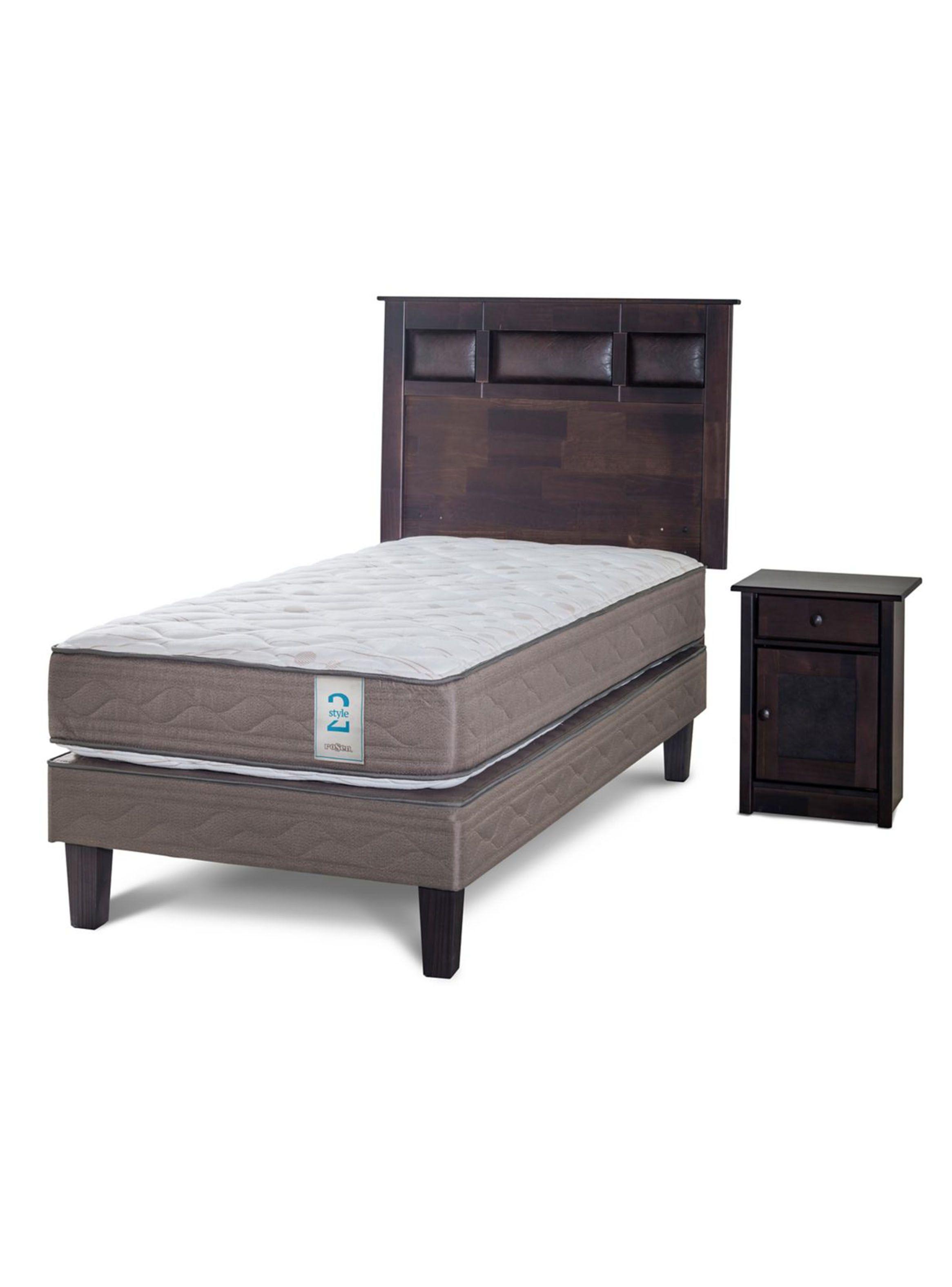 Cama Europea New Style 2 1.5 Plazas + Set Bilbao-0