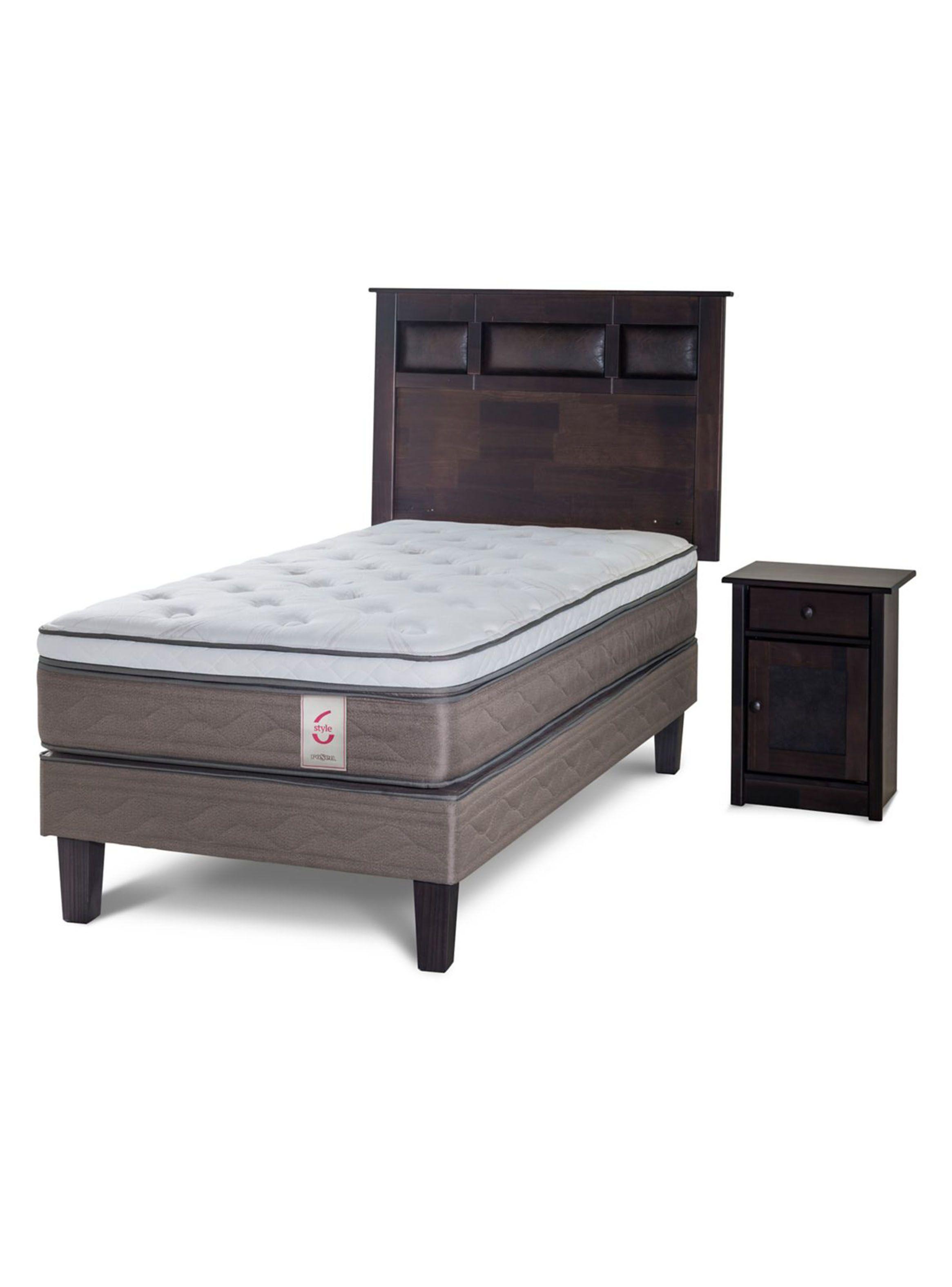 Cama Europea New Style 6 1.5 Plazas + Set Bilbao-0