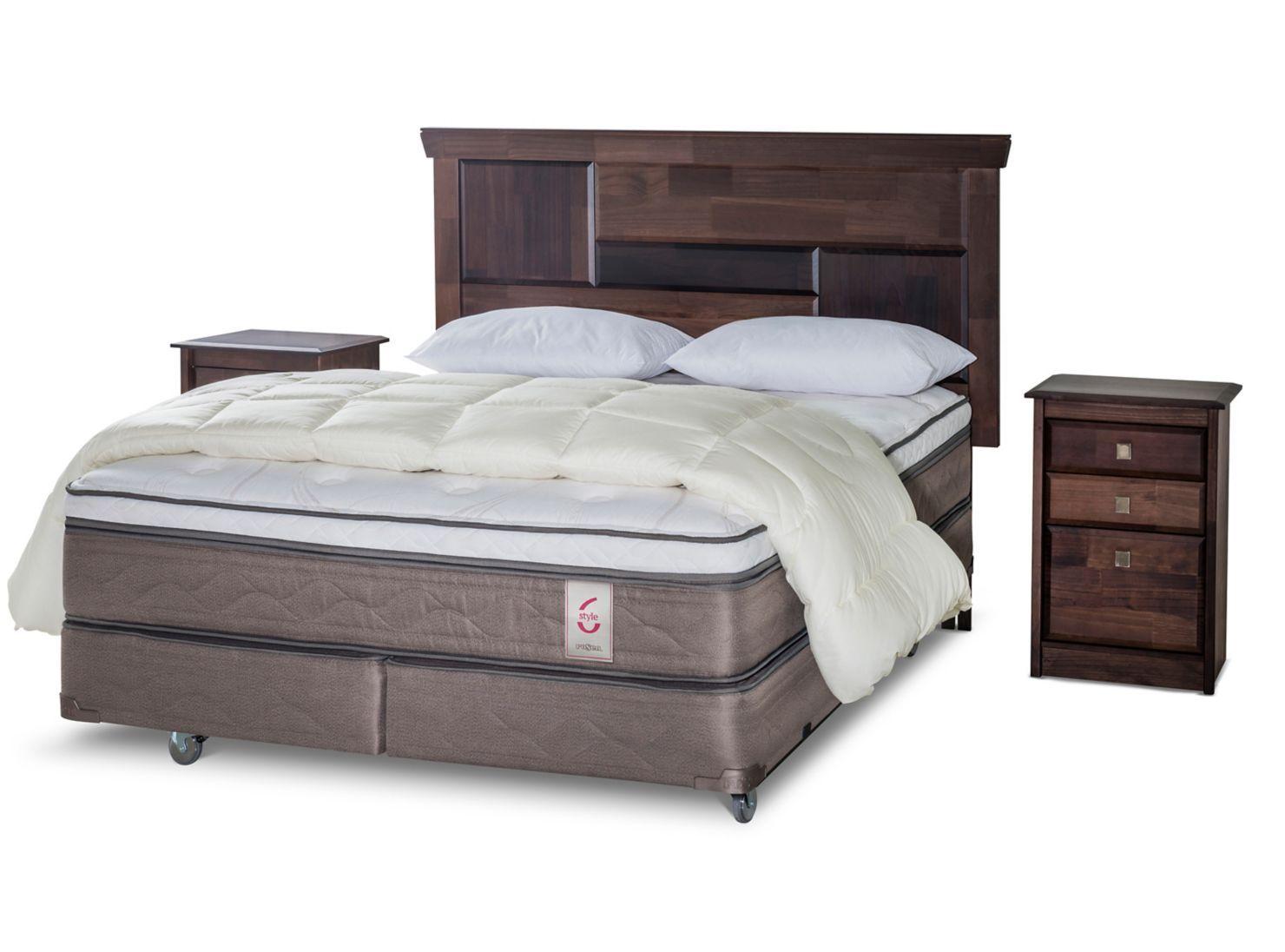 Box Spring New Style 6 King + Set Doménico + Plumón + Almohadas-0