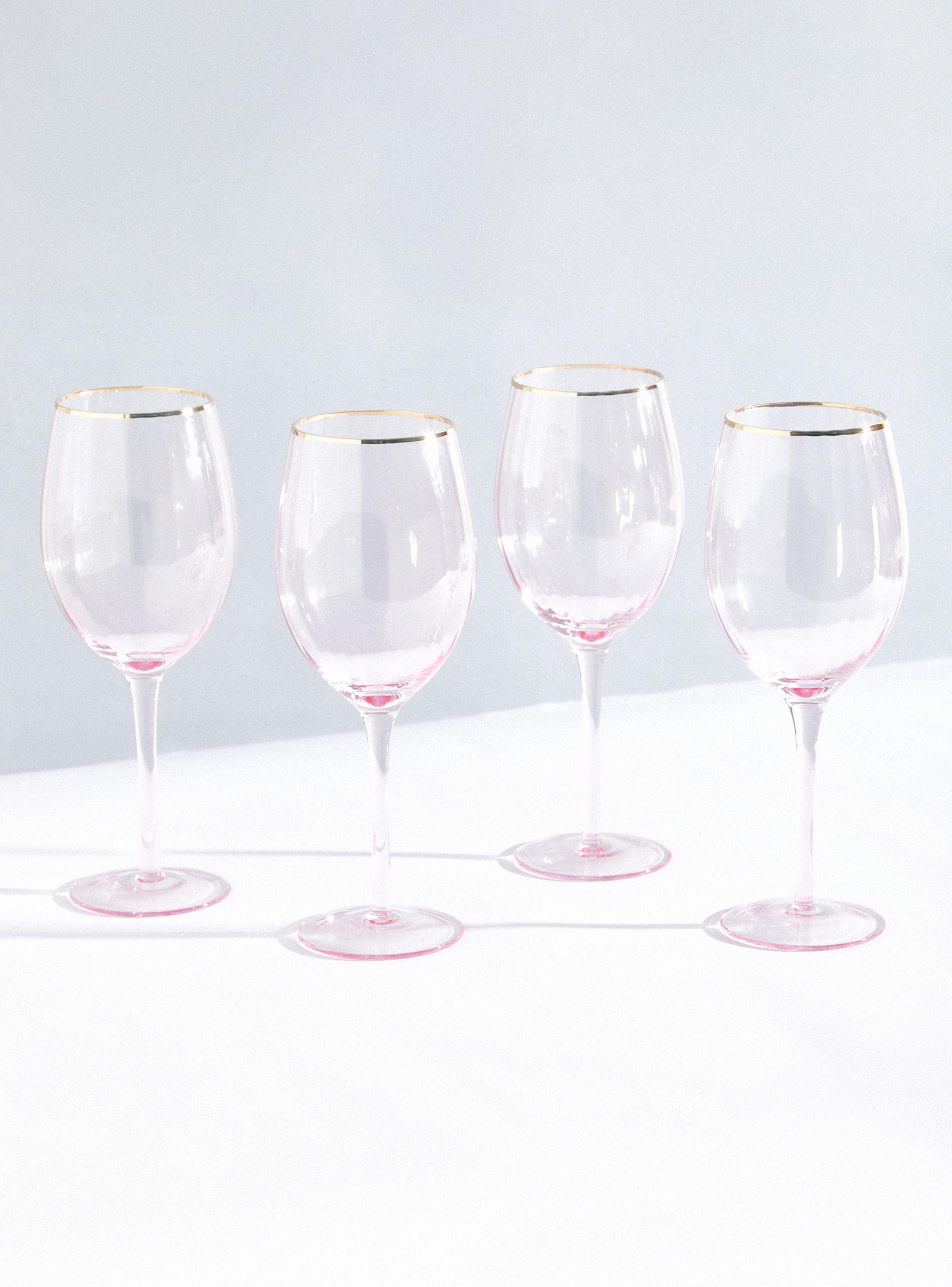 Set 4 Copas Vino Rose Gold-0