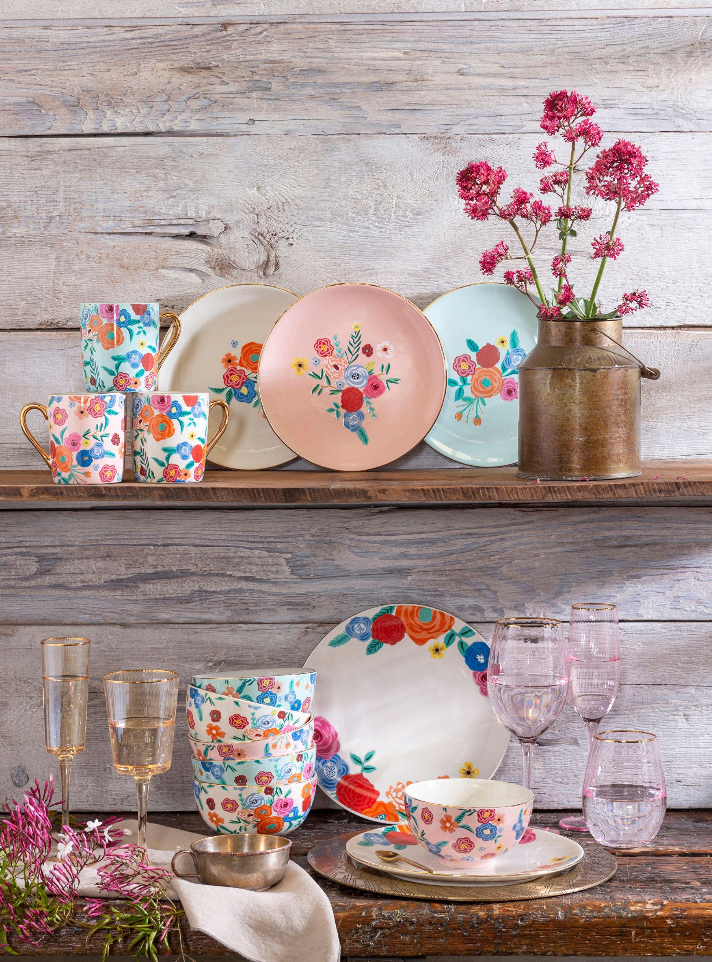 Mug Flower Kitch Cerámica 300 ml Umbrale Home-3