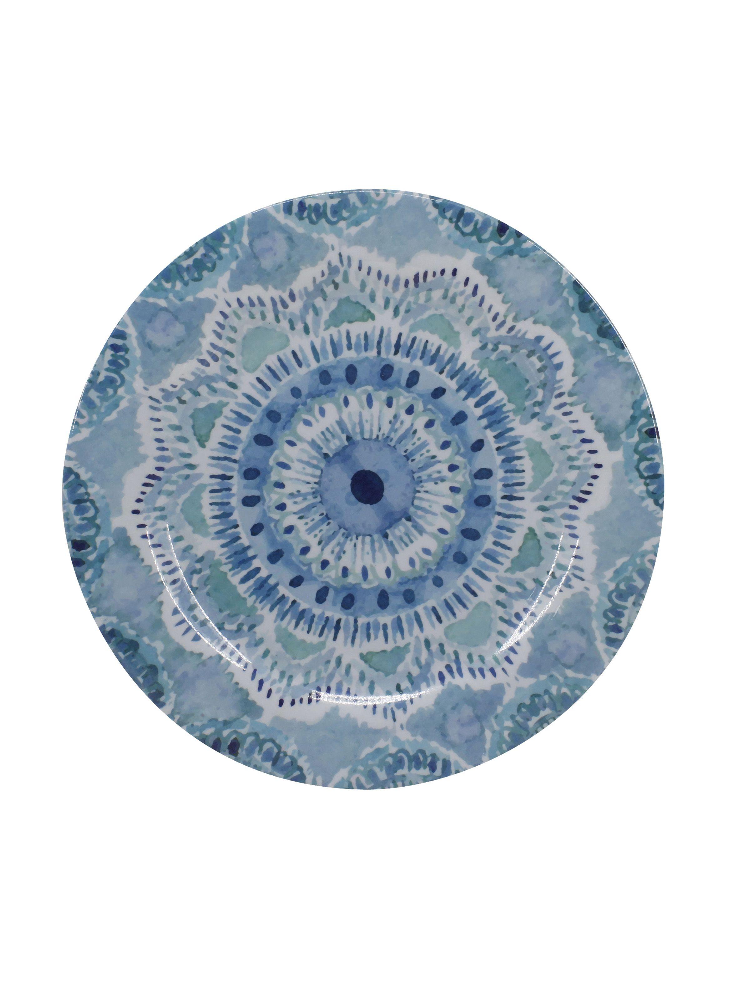 Plato 25.4 cm Flores Melamina-0