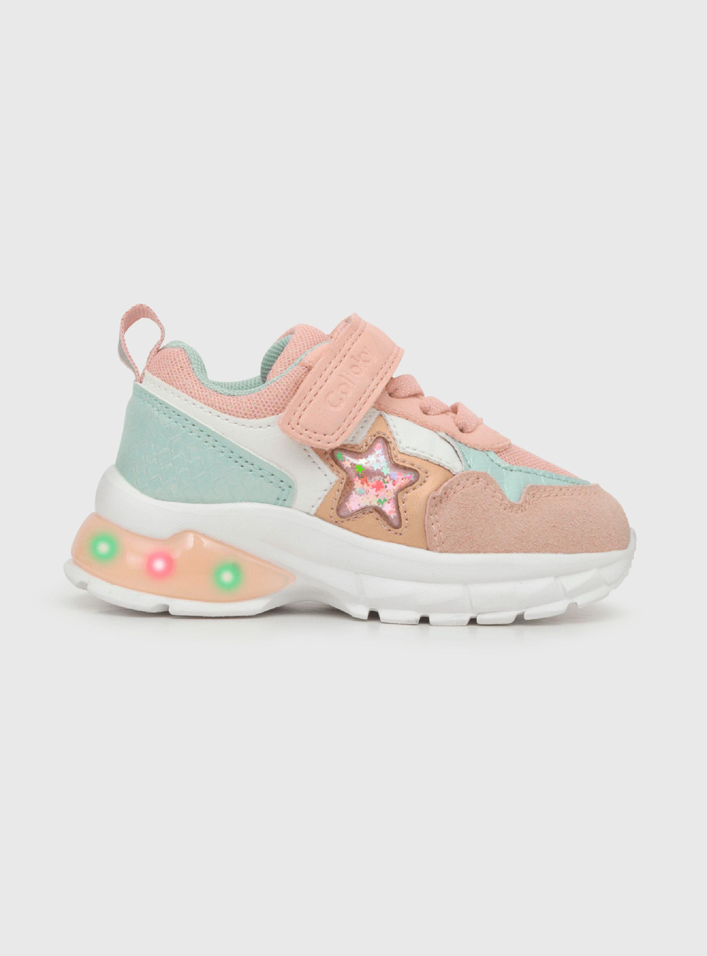 Zapatilla Urbana con Luces Velcro Elástico Niña-0