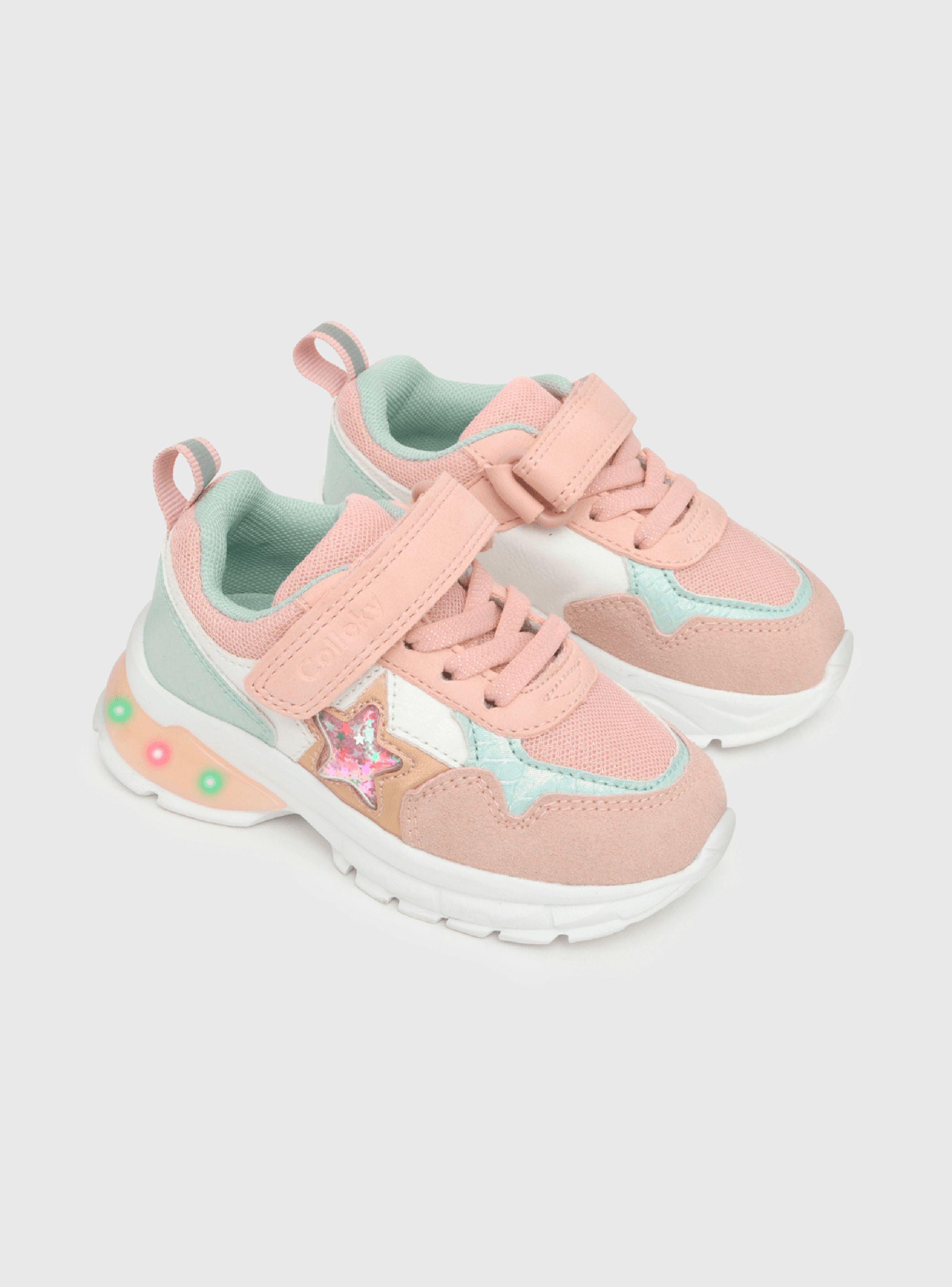 Zapatilla Urbana con Luces Velcro Elástico Niña-1