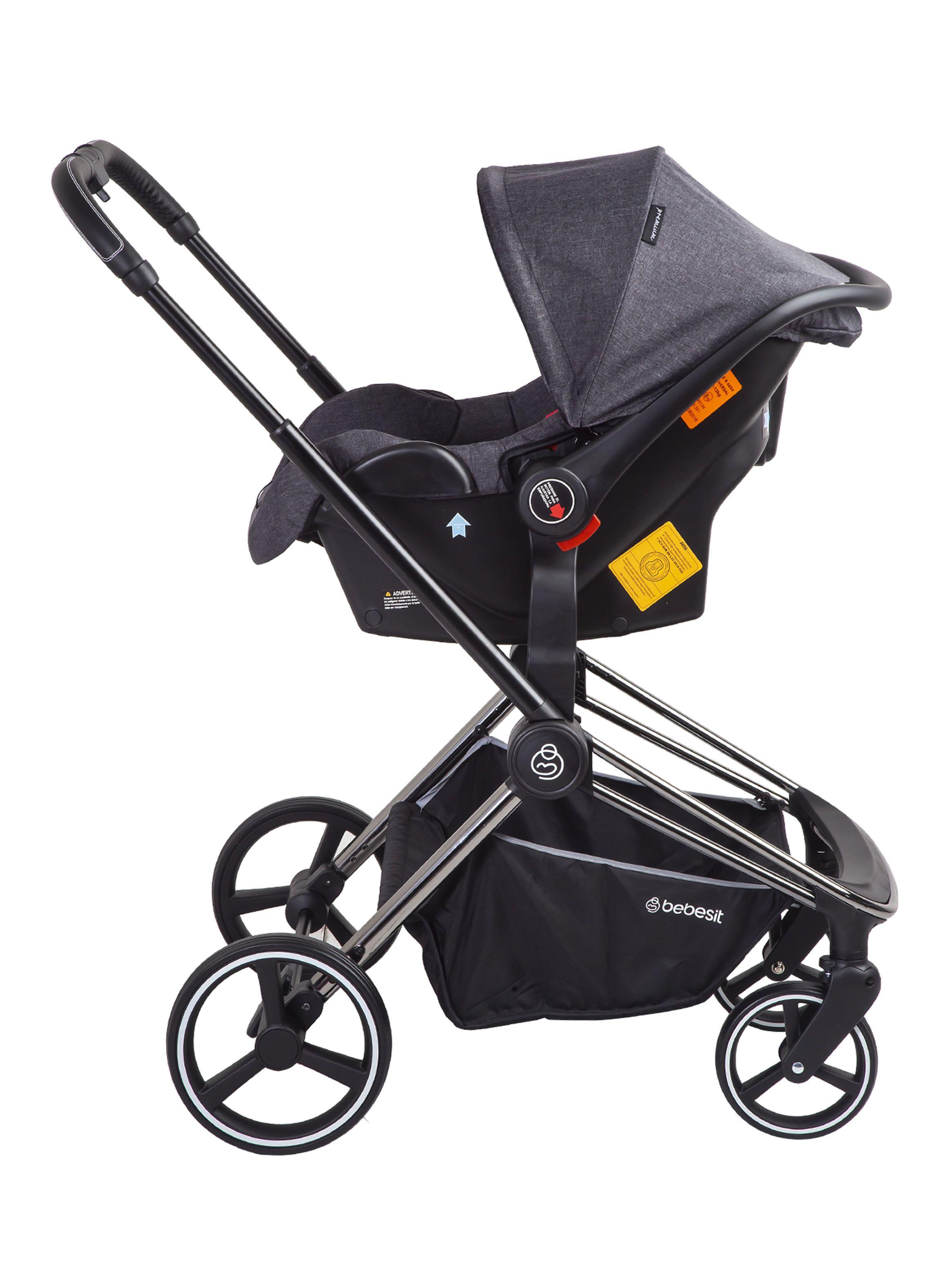 Coche Travel System Sonic Negro Bebesit-4