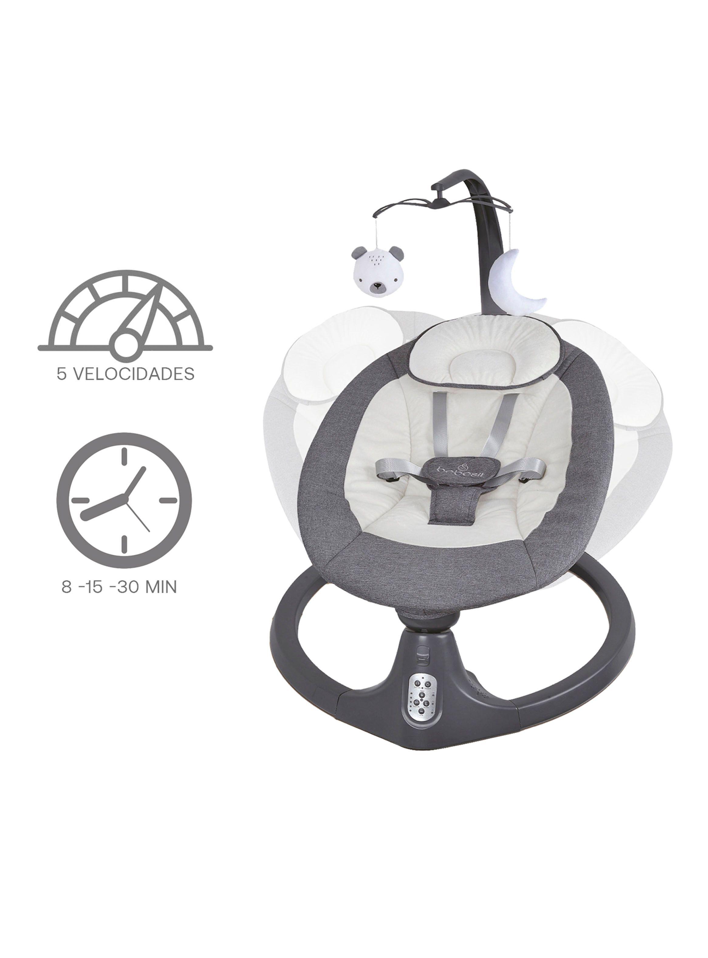 Silla Nido Bouncer Mecedora Baby Swing Gris Bebesit-3
