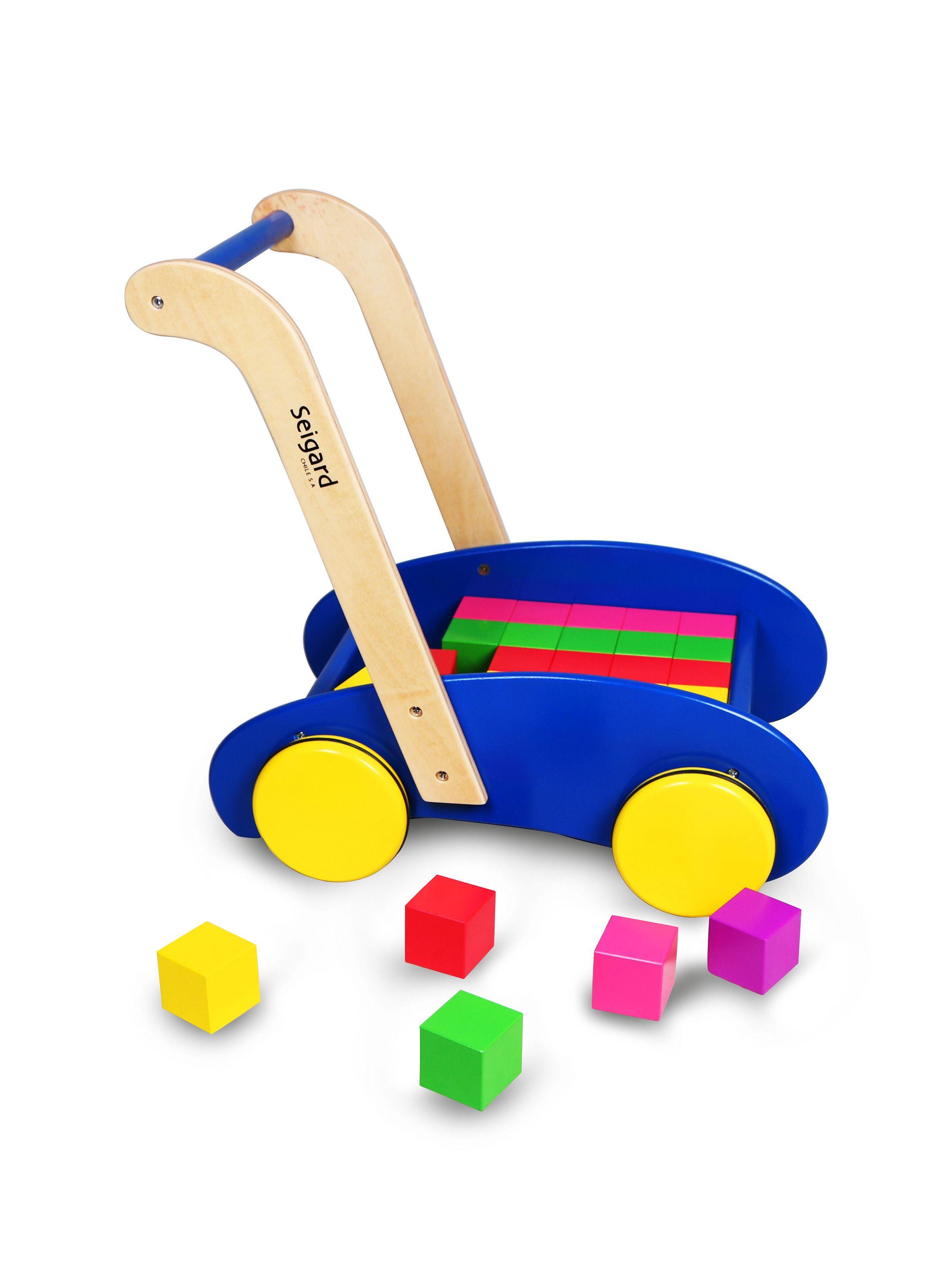 Jueguete Seigard de Encaje Carro para Empujar con Cubos-0