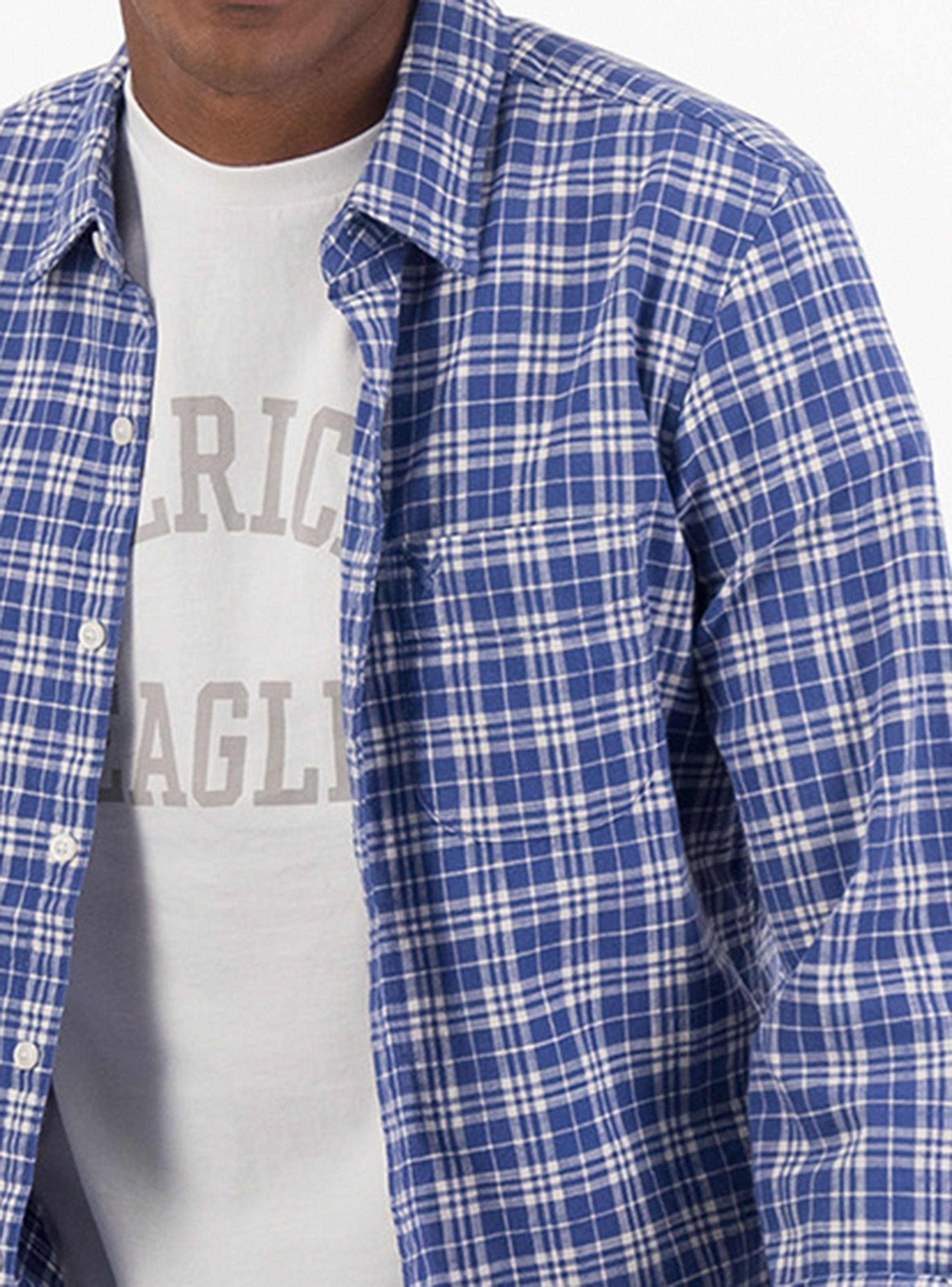 Camisa American Eagle Manga Larga Slim Fit Oxford 2147-2