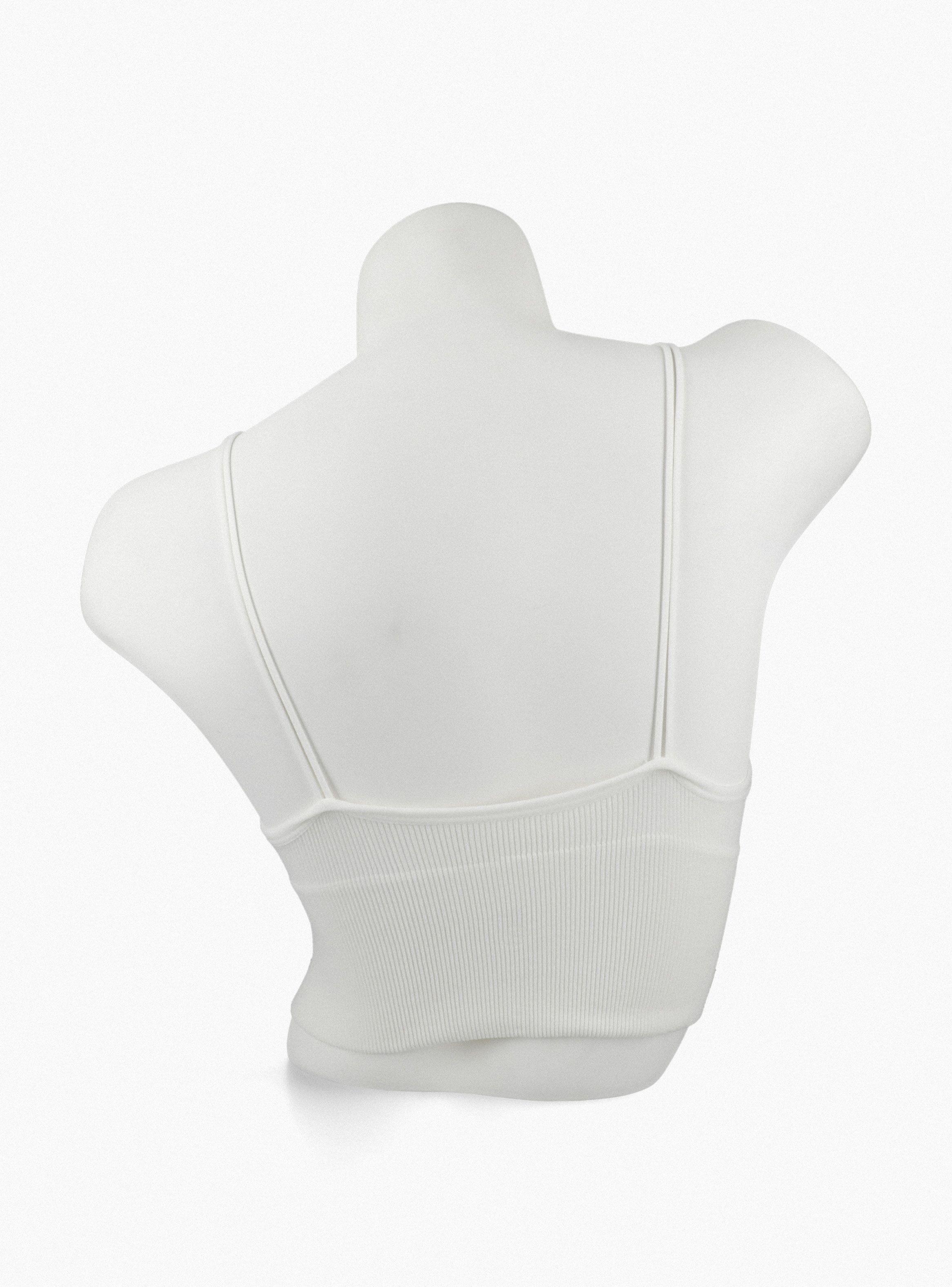 Bralette Top con Tirantes Finos Sólido-5