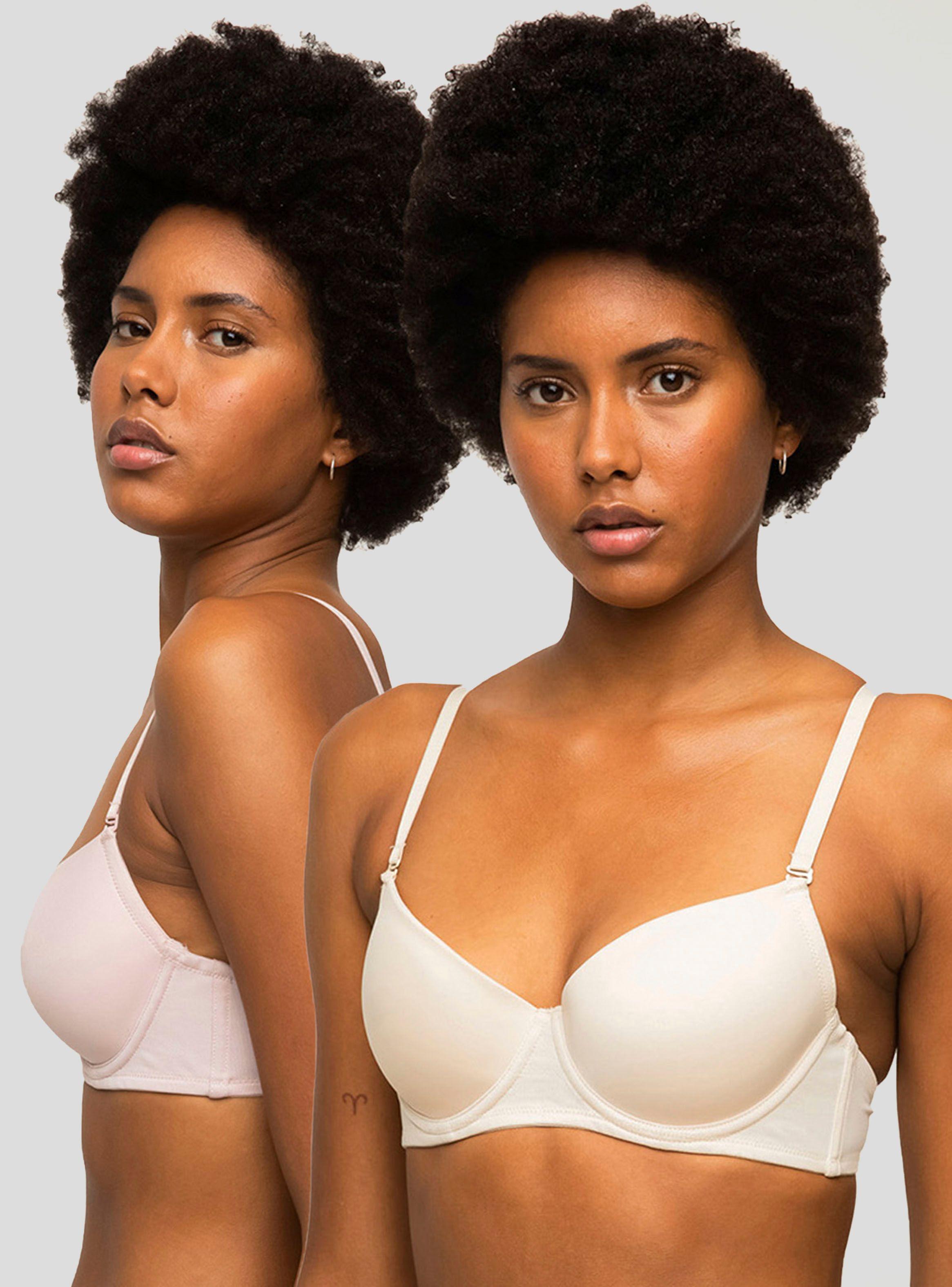 Pack 2 Sostén con Soft Diseño Cobertura Media Microfibra-0