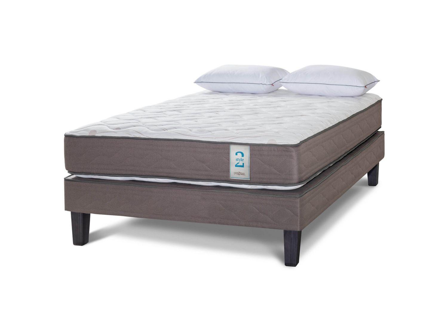 Cama Europea New Style 2 2 Plazas + Almohadas Extra-0