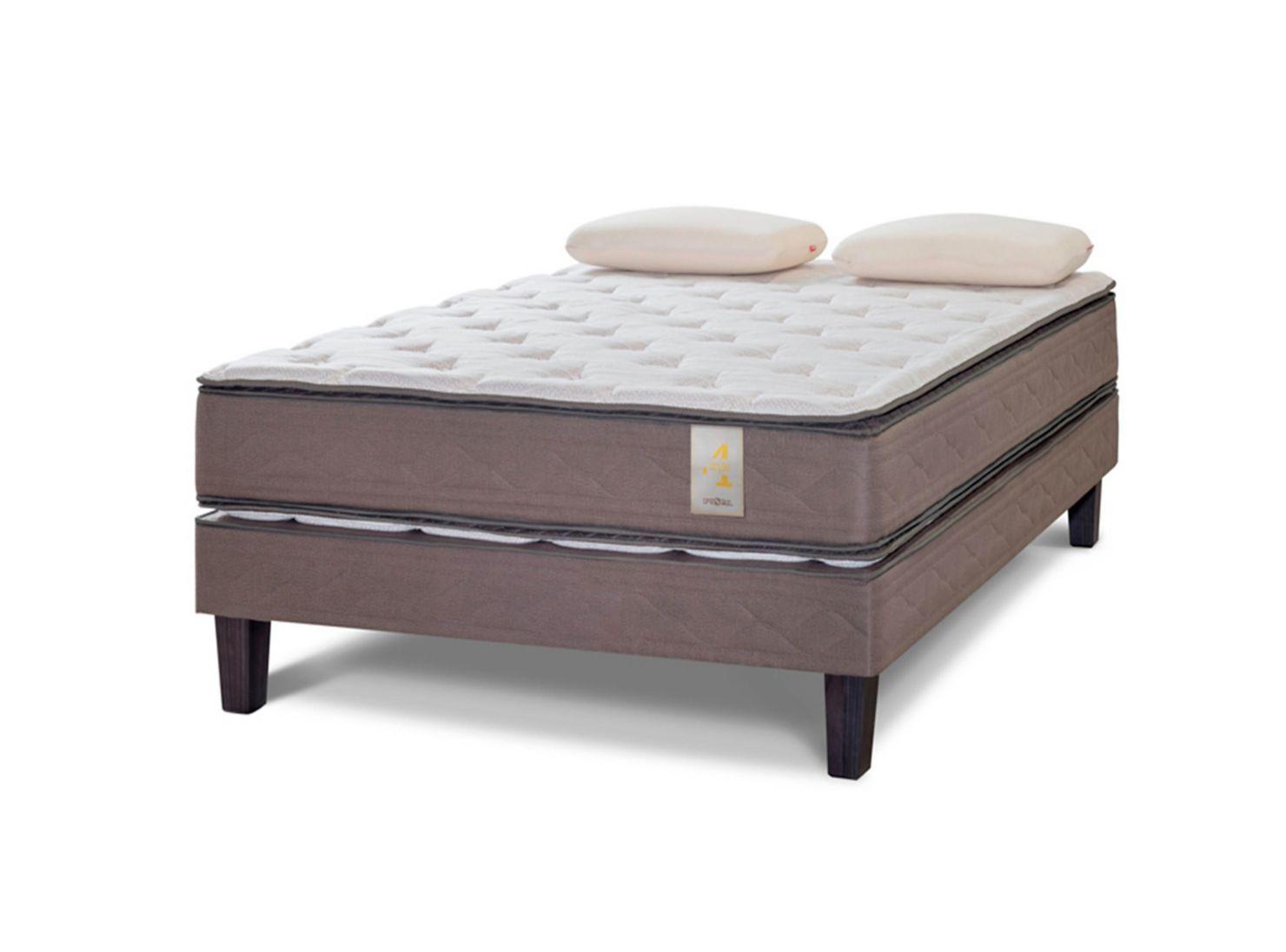 Cama Europea New Style 4 2 Plazas + Almohadas Memory Max-0