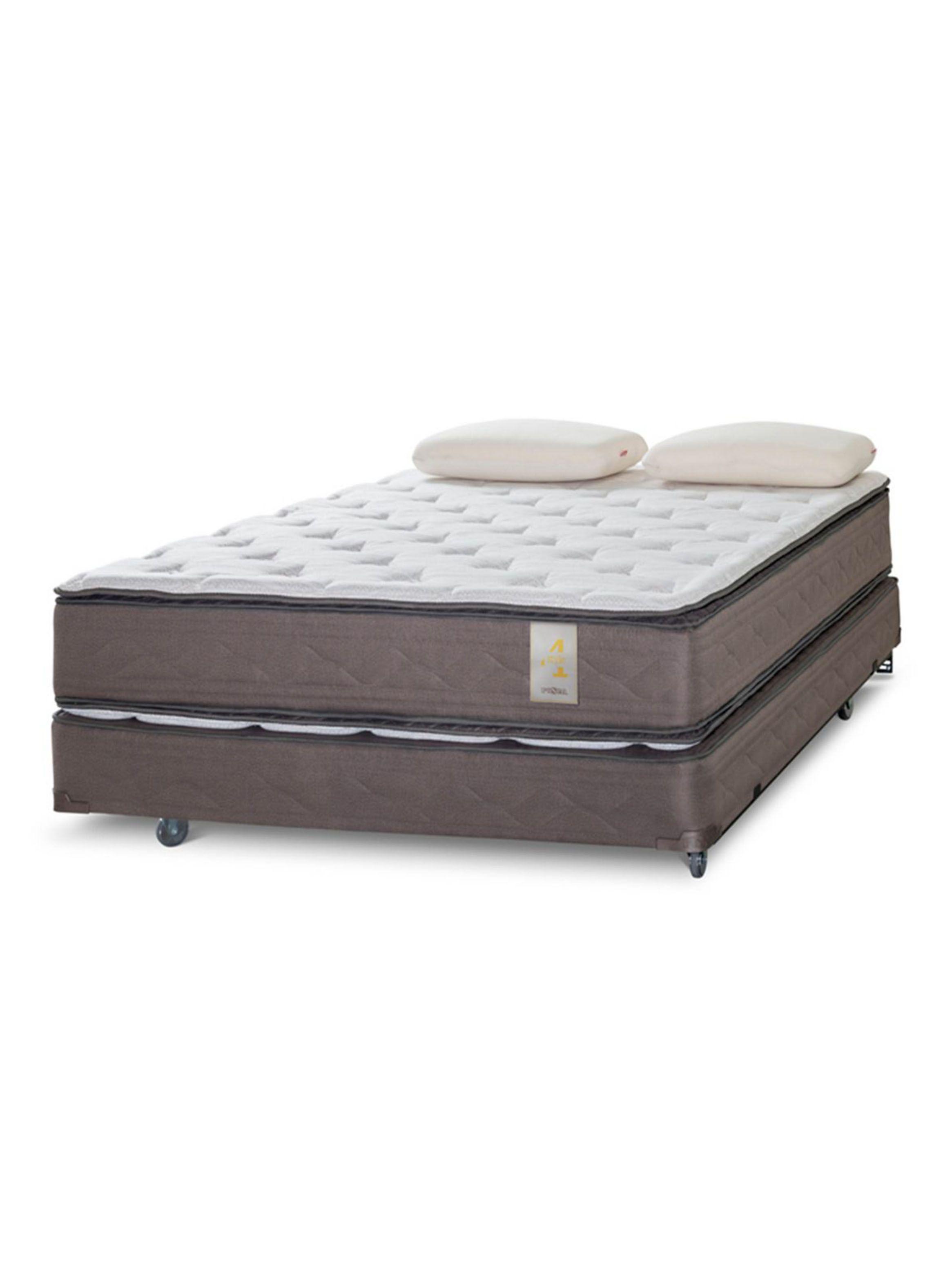 Box Spring New Style 4 2 Plazas + Almohadas Memory Max-0