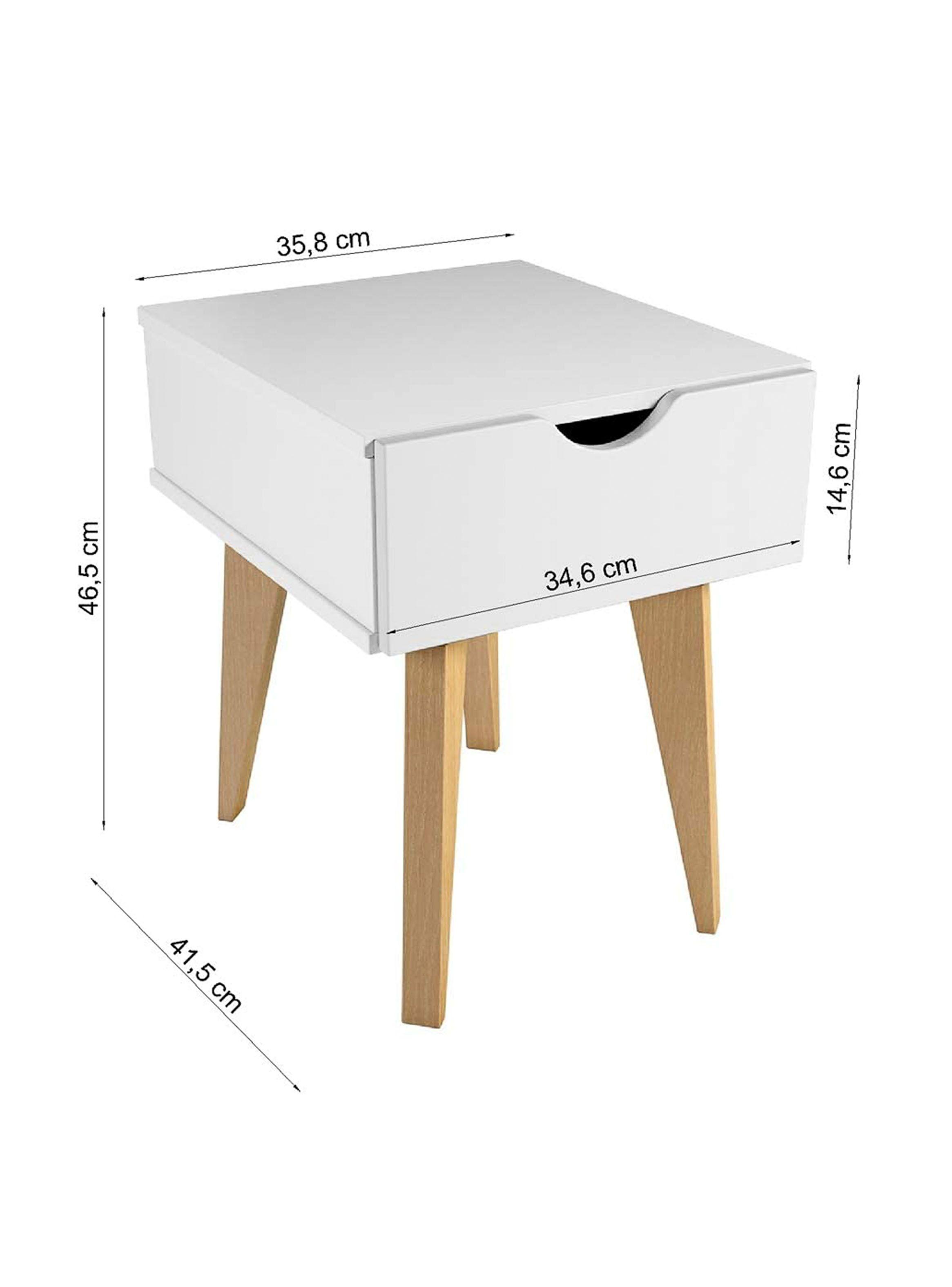Velador Nordic con Cajón Negro-1