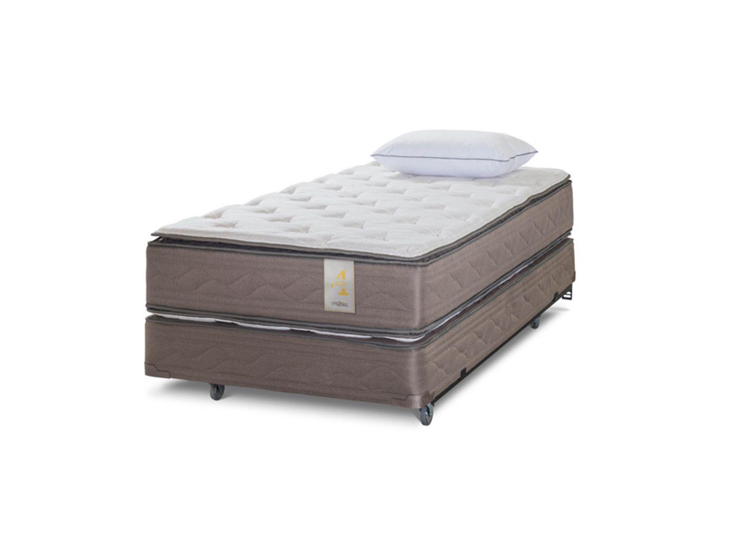 Box Spring New Style 4 1.5 Plazas + Almohada Extra-0