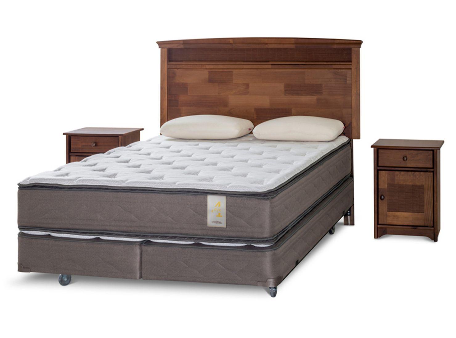 Box Spring New Style 4 King + Set Veneto + Almohadas Memory Max-0